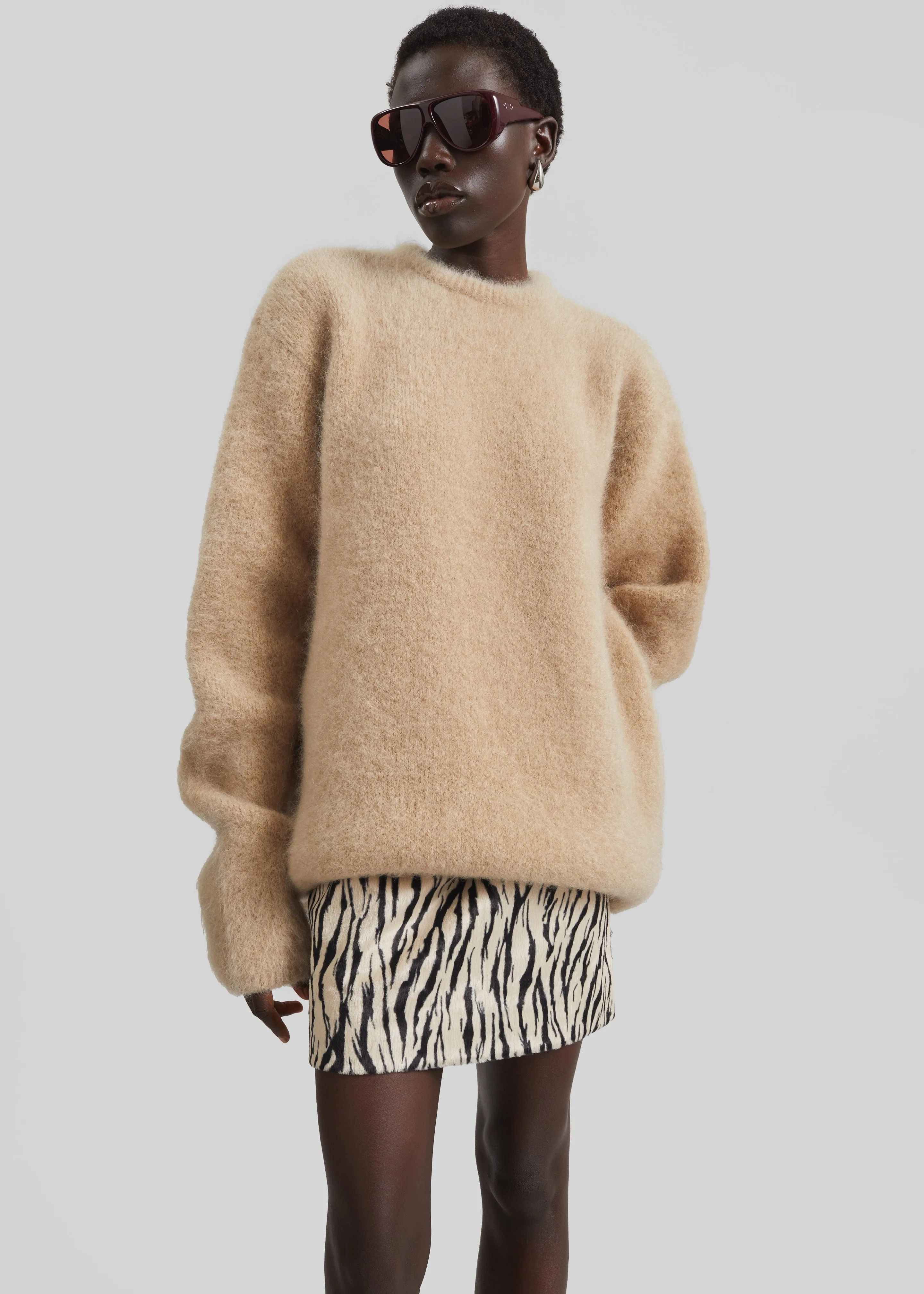 Ellery Mohair Crewneck Sweater - Beige sold by Frankie Shop product image thumbnail 3