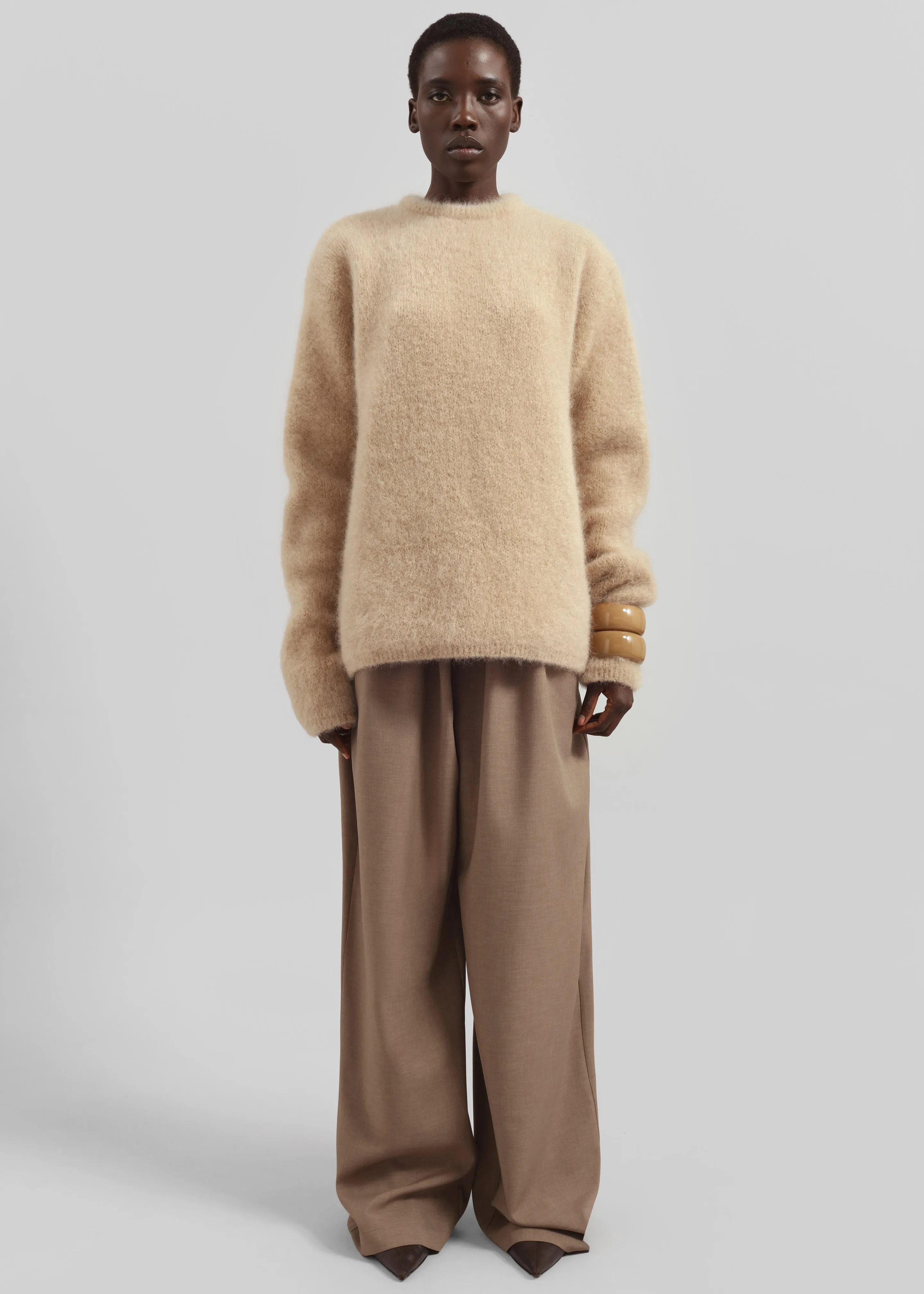 Ellery Mohair Crewneck Sweater - Beige sold by Frankie Shop product image thumbnail 2