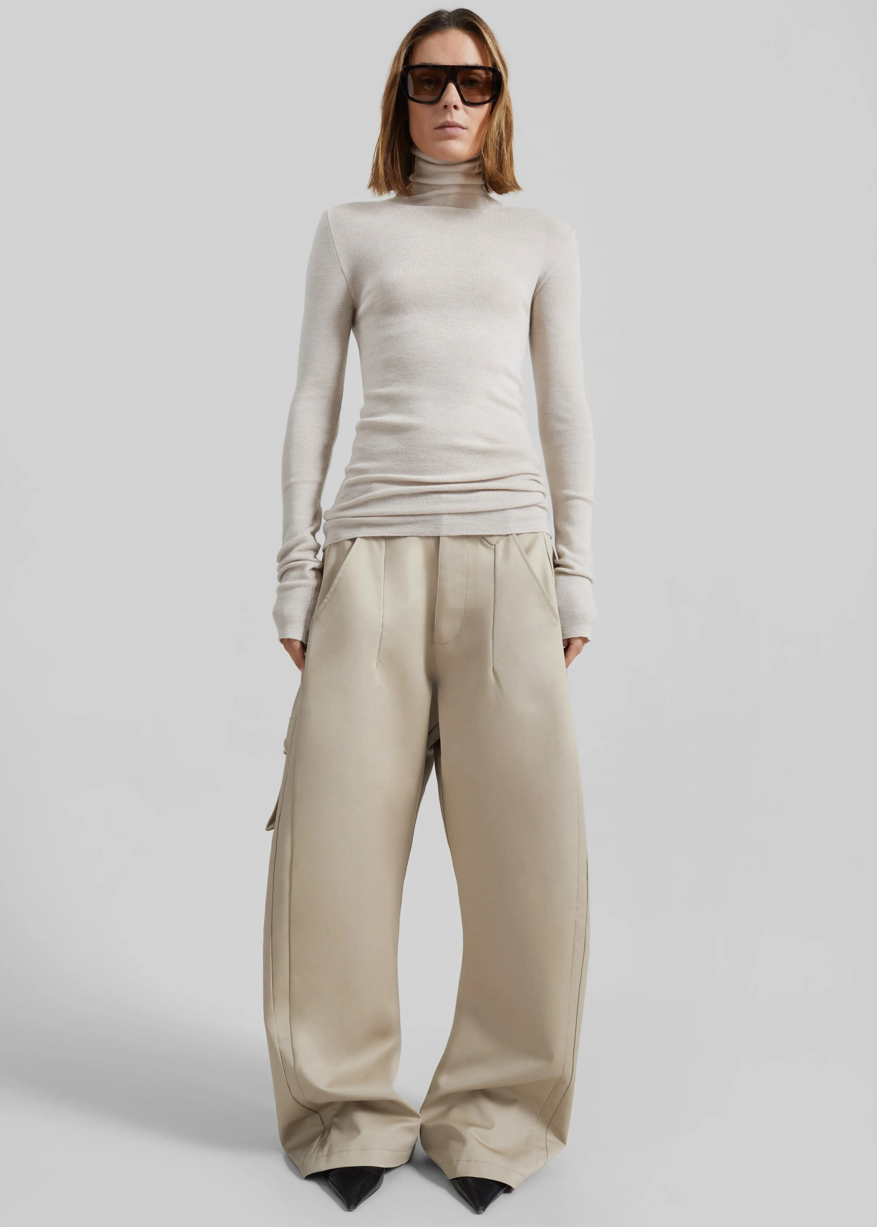 Covert Rib Slim Turtleneck - Beige sold by Frankie Shop product image thumbnail 3