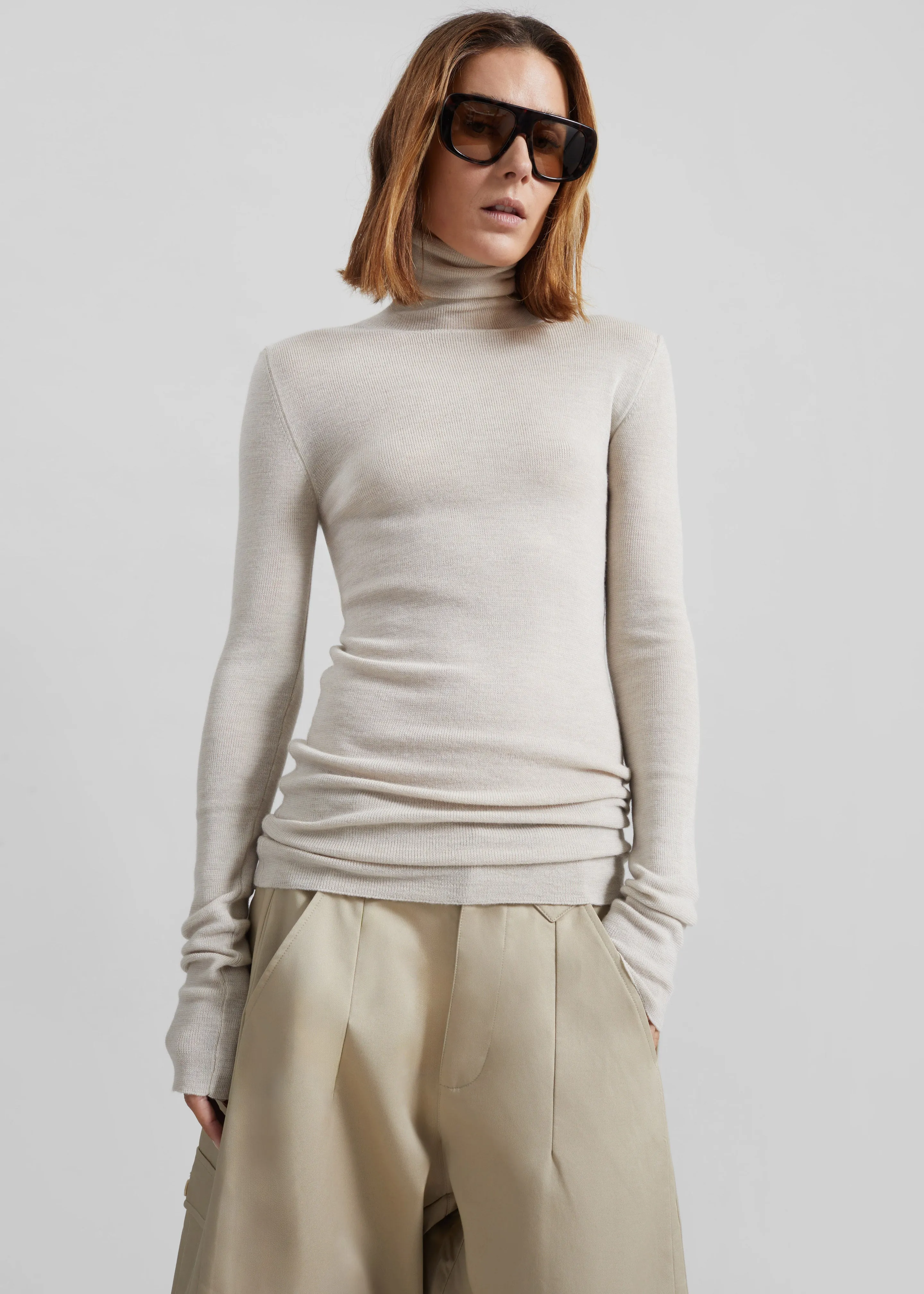 Covert Rib Slim Turtleneck - Beige sold by Frankie Shop product image thumbnail 2