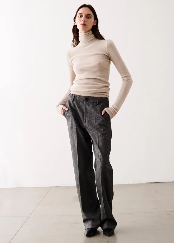 Covert Rib Slim Turtleneck - Beige made by Frankie Shop