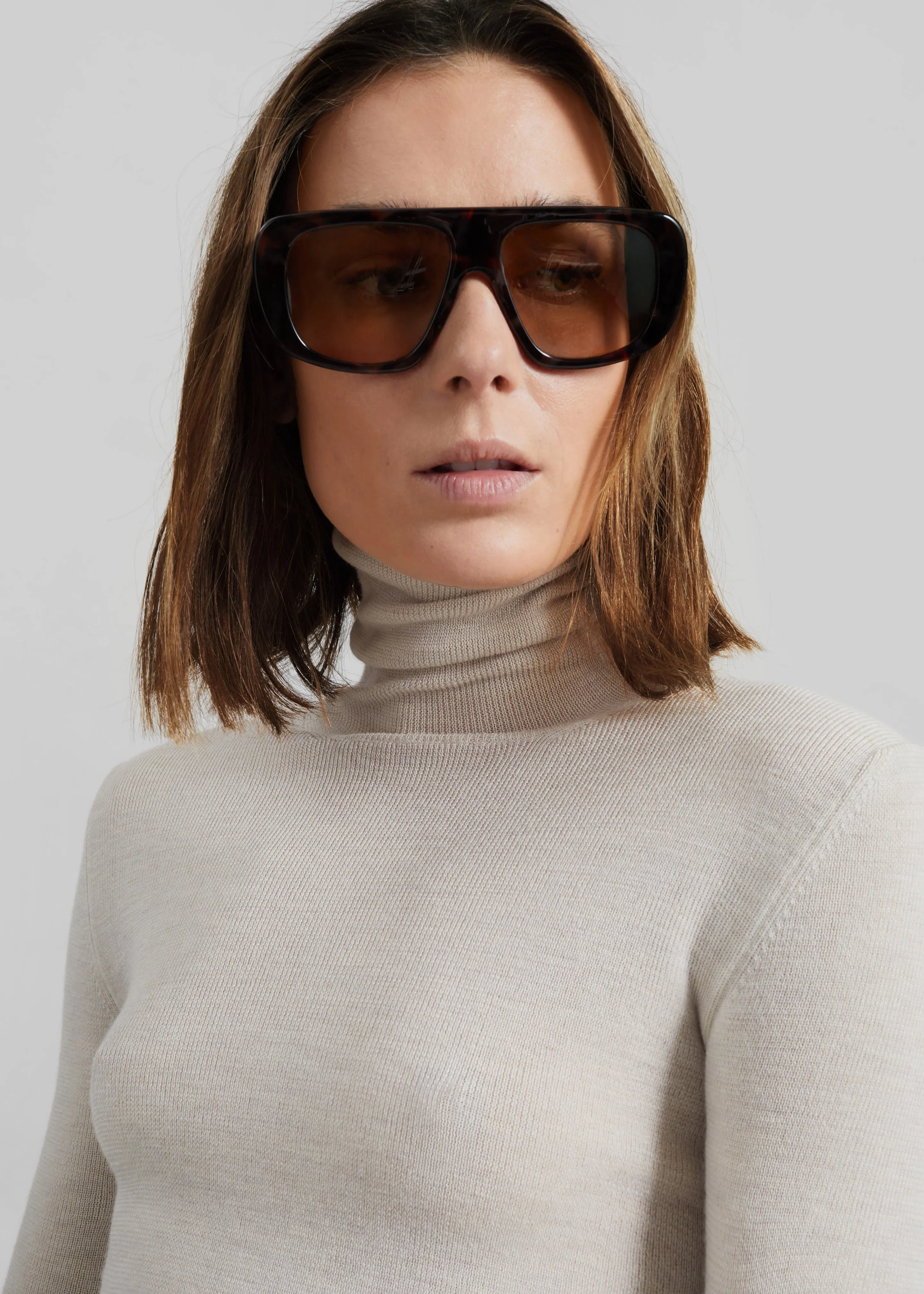 Covert Rib Slim Turtleneck - Beige sold by Frankie Shop product image thumbnail 5