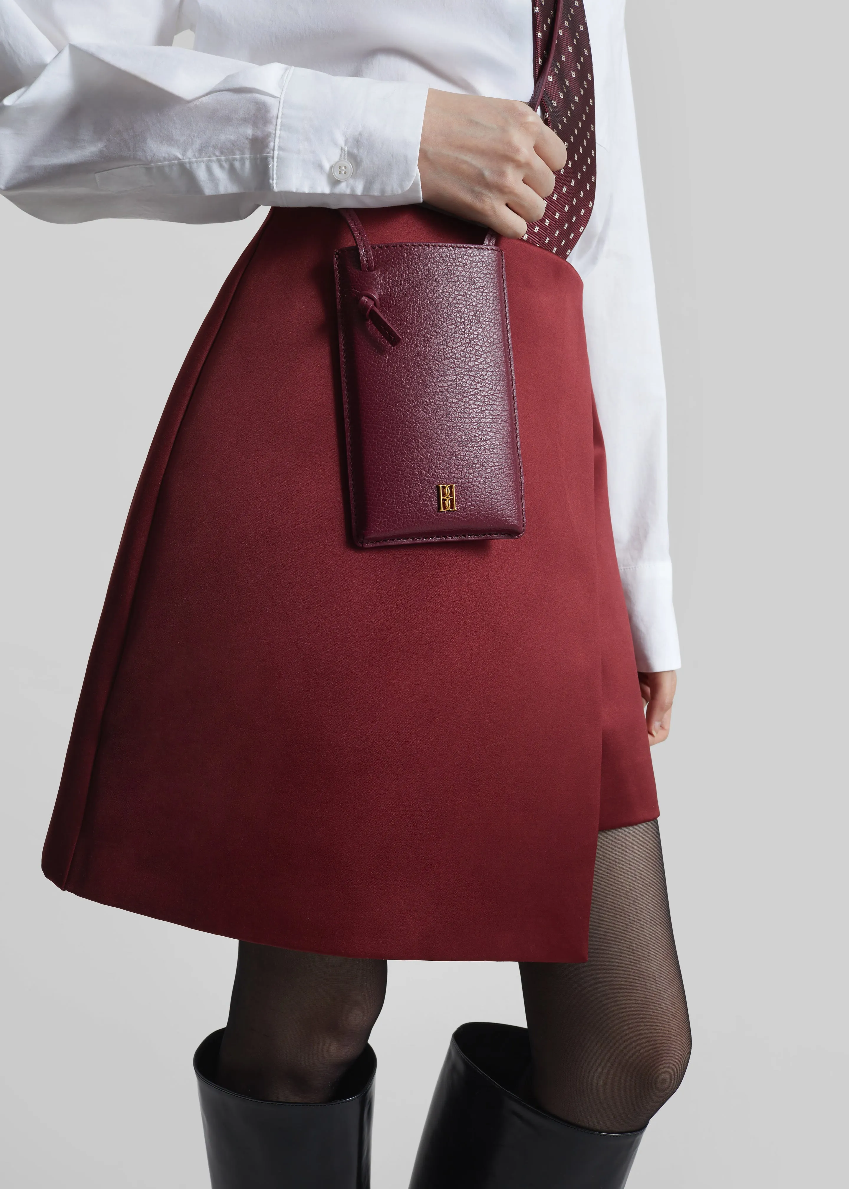By Malene Birger Aya Phone Leather Pouch - Cabernet sold by Frankie Shop product image thumbnail 2