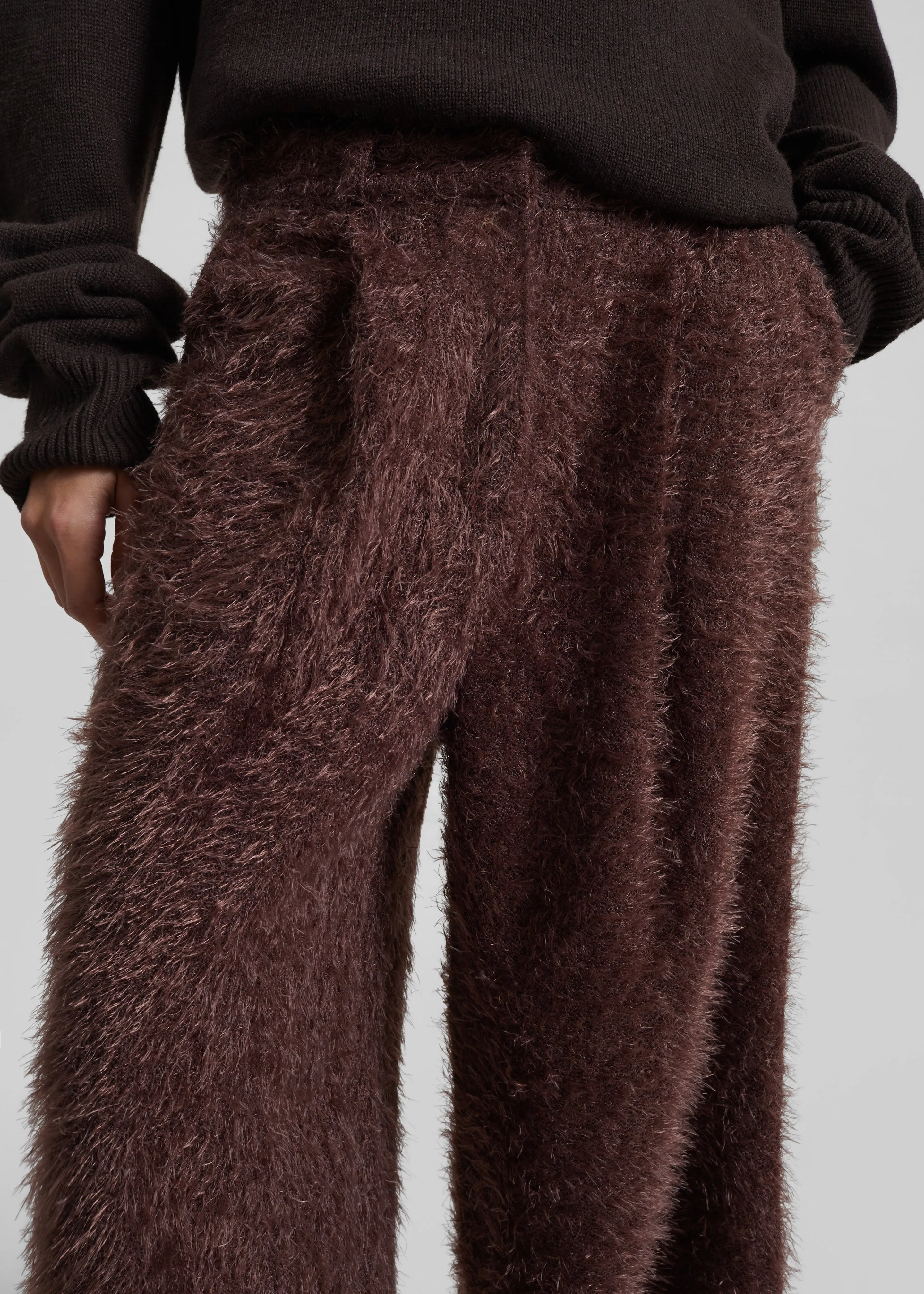 Melker Furry Pants - Mauve Brown sold by Frankie Shop product image thumbnail 5