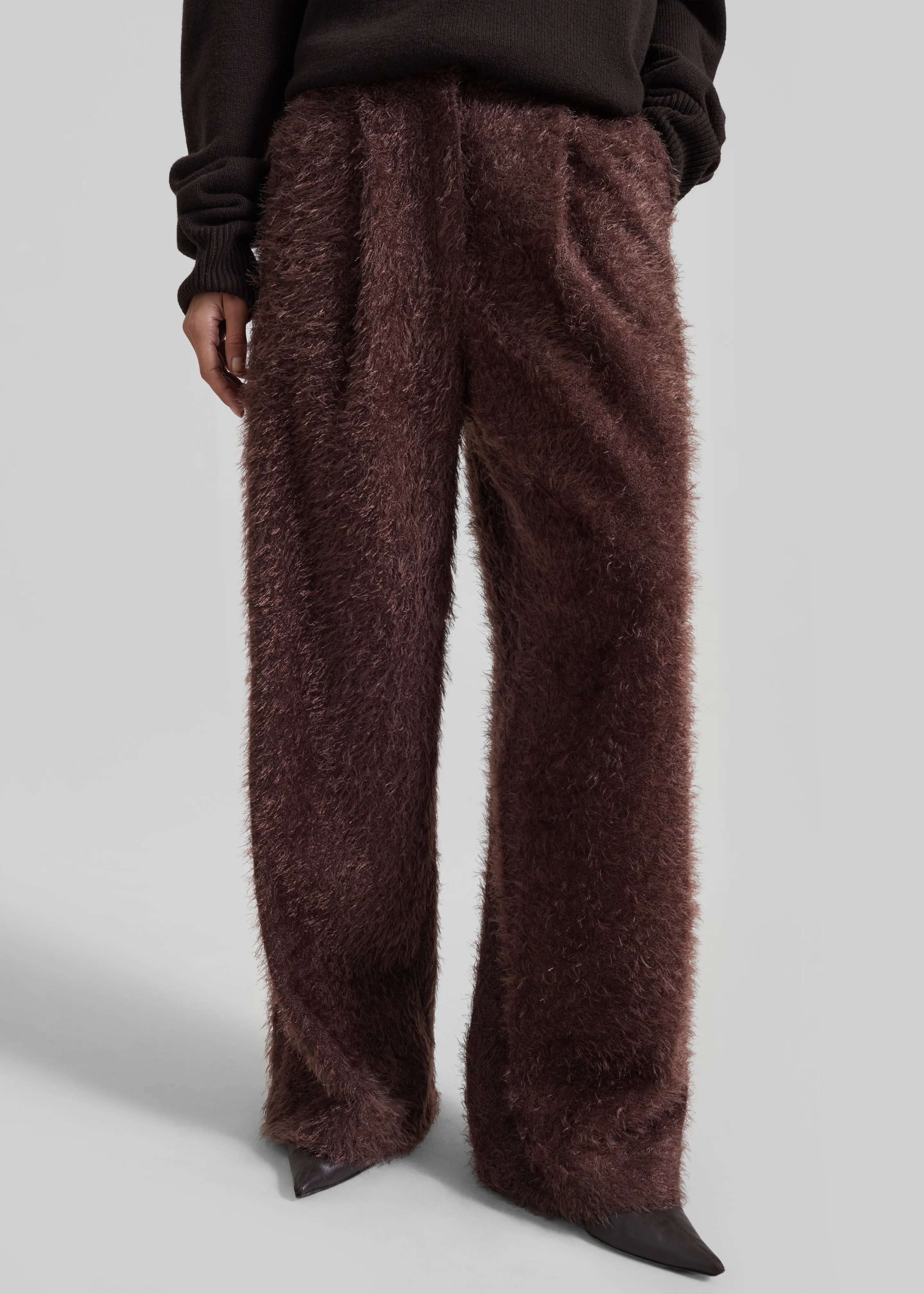 Melker Furry Pants - Mauve Brown sold by Frankie Shop product image thumbnail 3