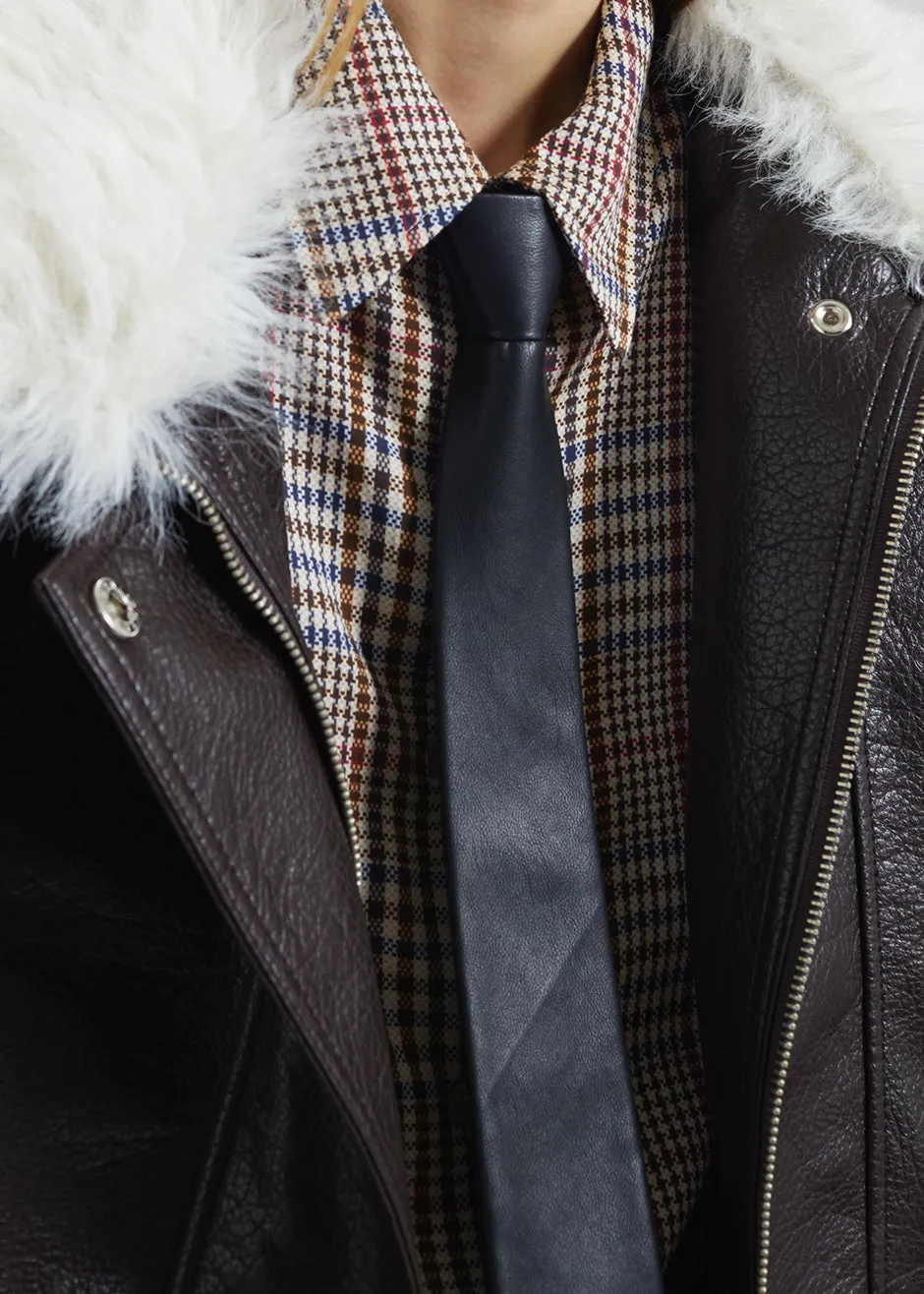 Rune Faux Leather Tie - Black sold by Frankie Shop product image thumbnail 3