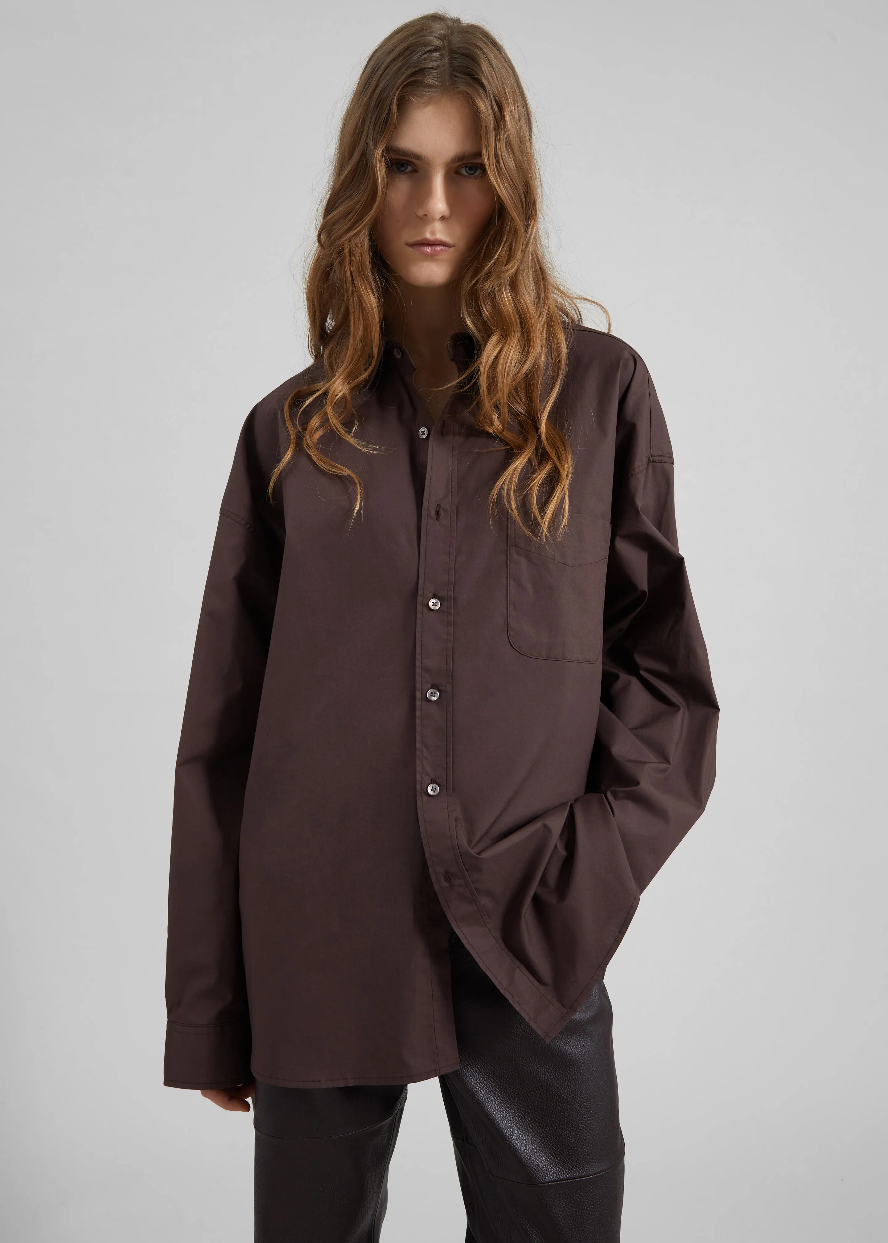 Jorhat Shirt - Dark Brown sold by Frankie Shop product image thumbnail 4