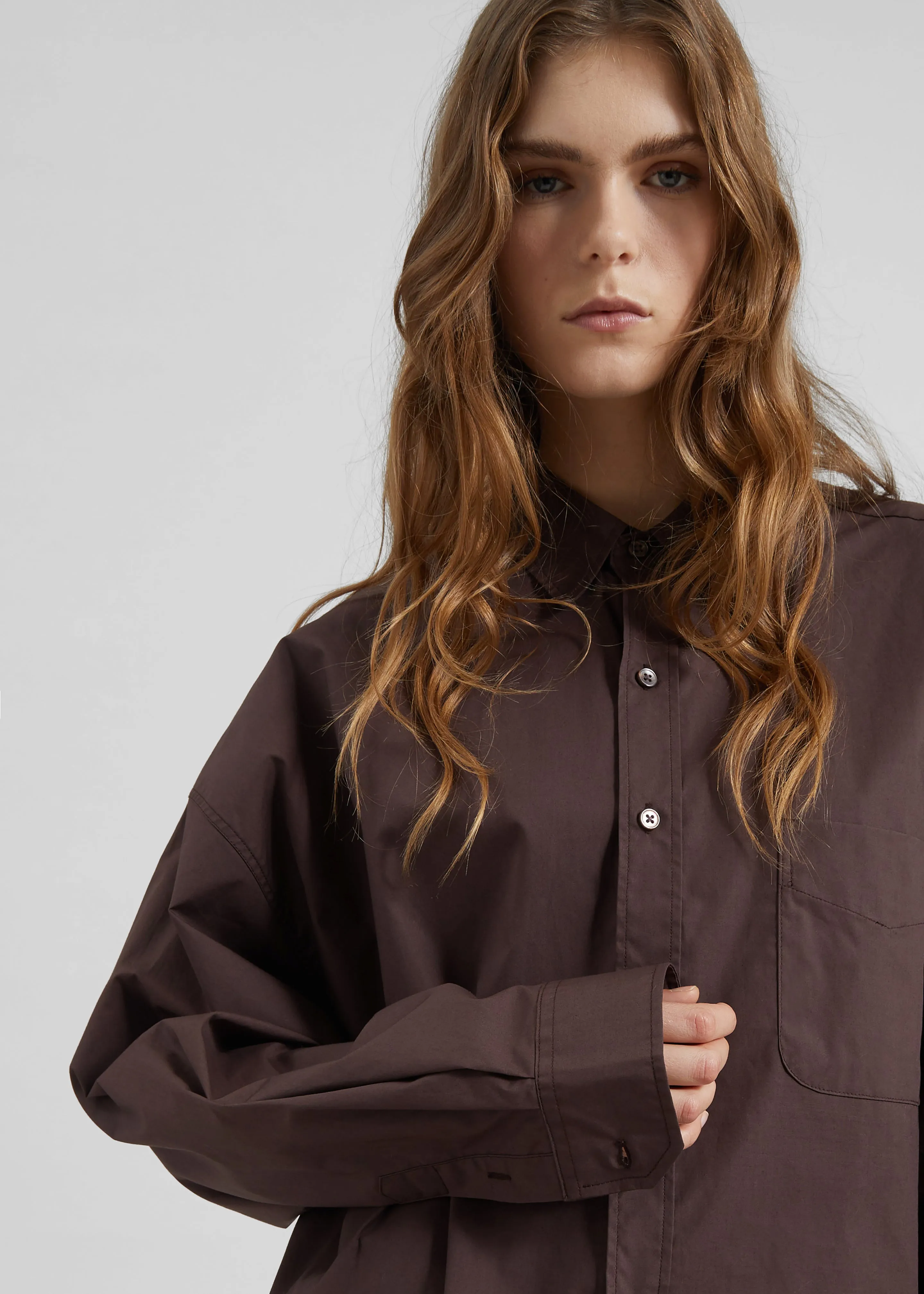 Jorhat Shirt - Dark Brown sold by Frankie Shop product image thumbnail 3