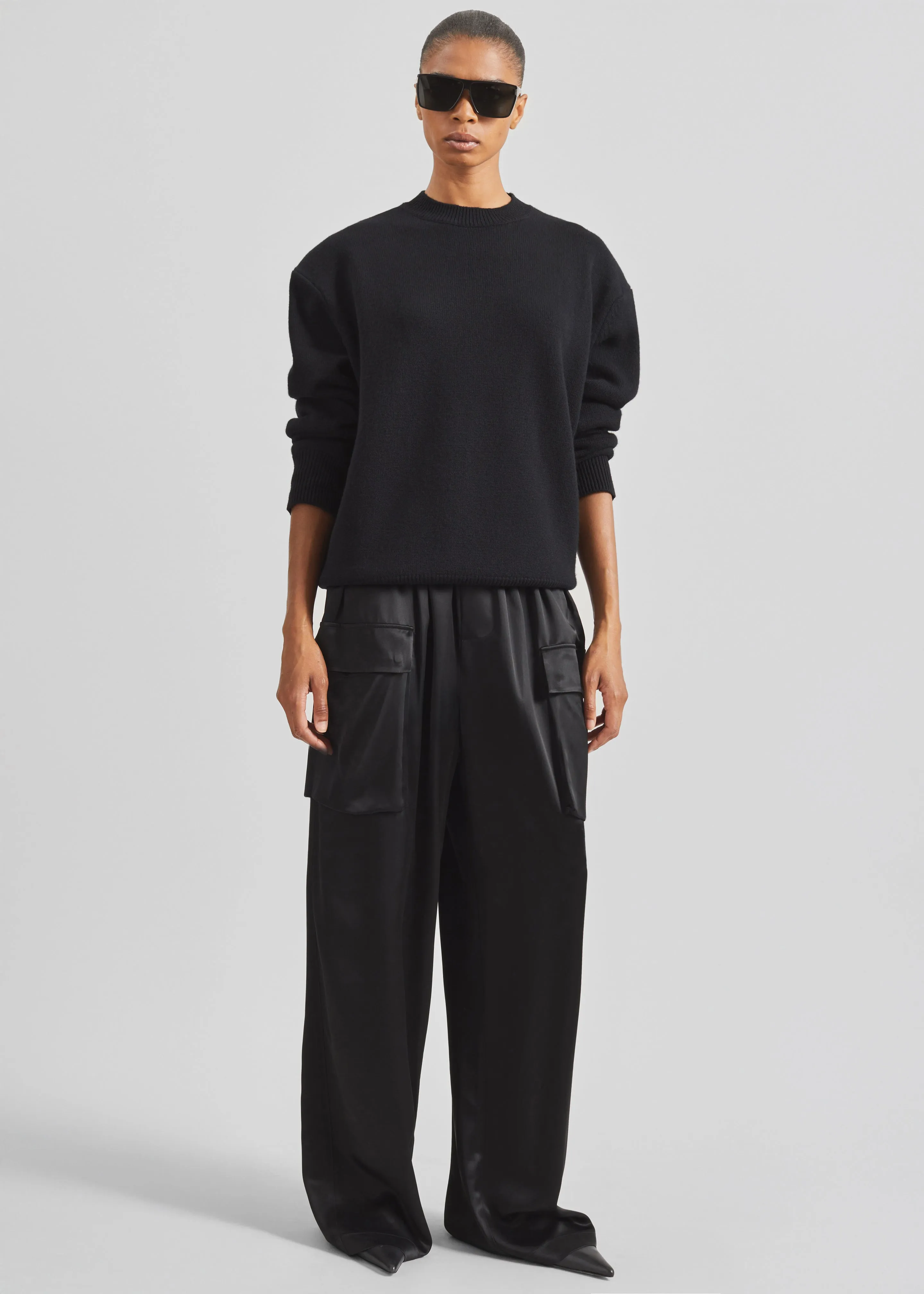 Delny Satin Cargo Pants - Black sold by Frankie Shop product image thumbnail 2