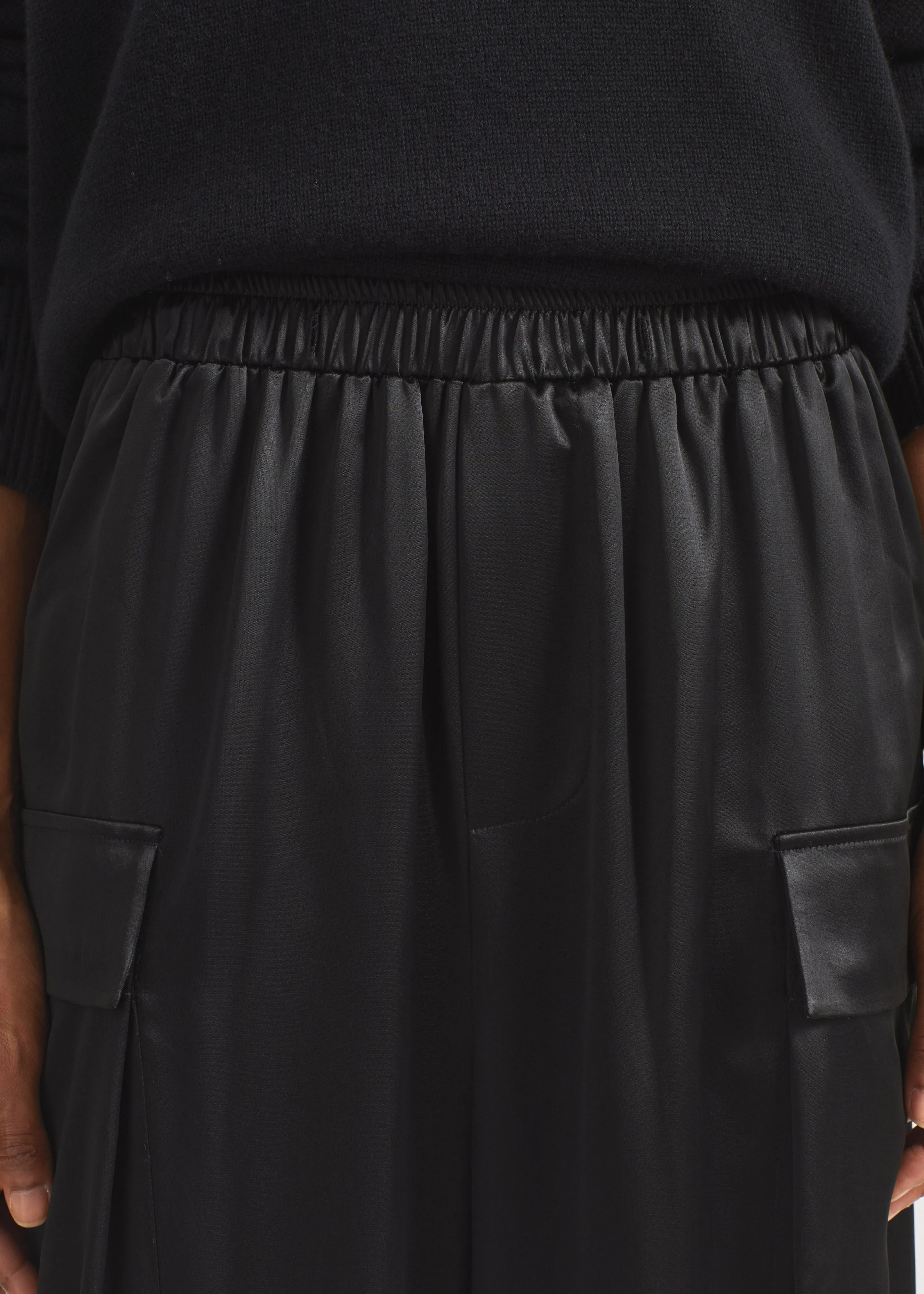 Delny Satin Cargo Pants - Black sold by Frankie Shop product image thumbnail 4