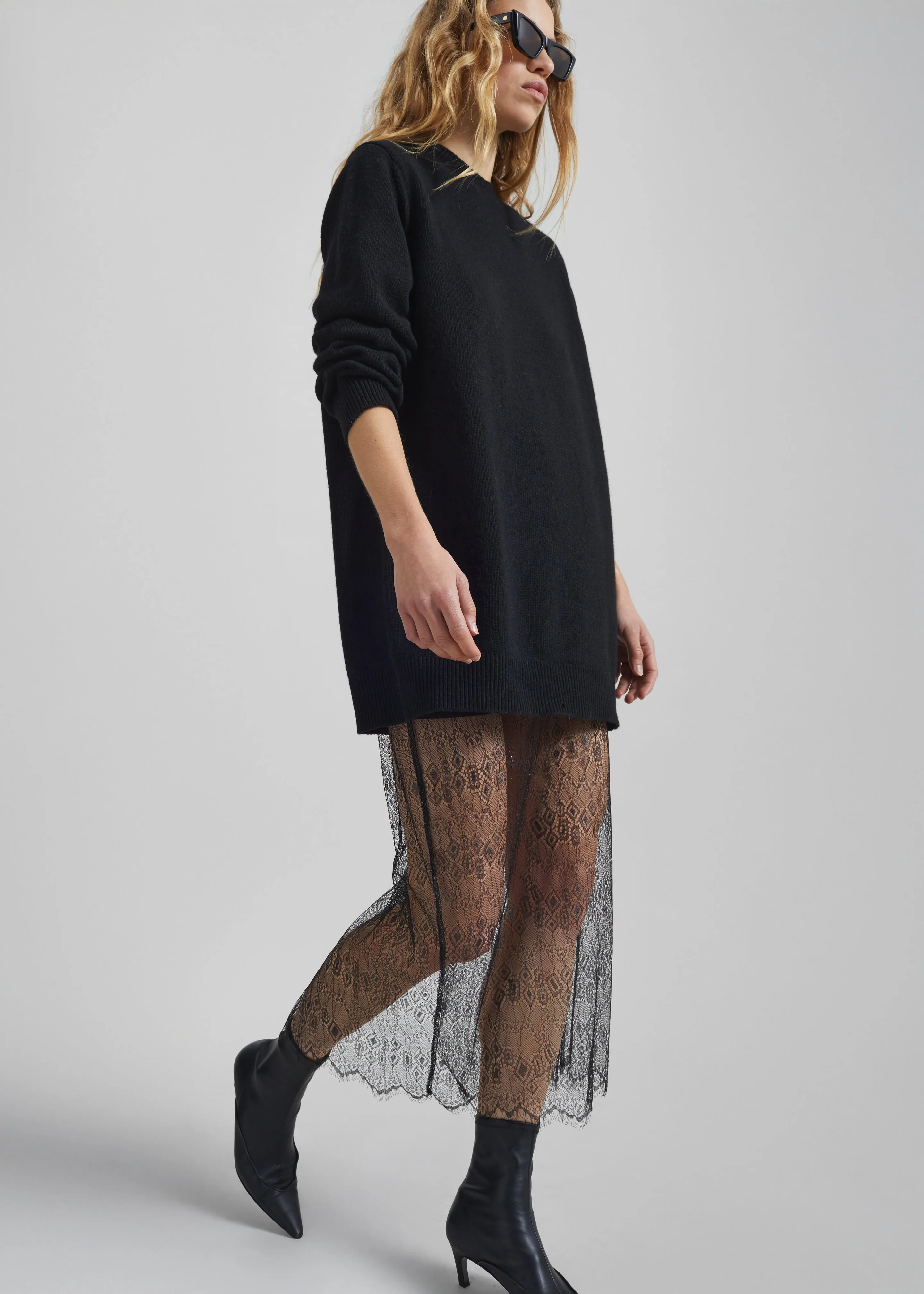 Alrose Lace Midi Skirt - Black sold by Frankie Shop product image thumbnail 5