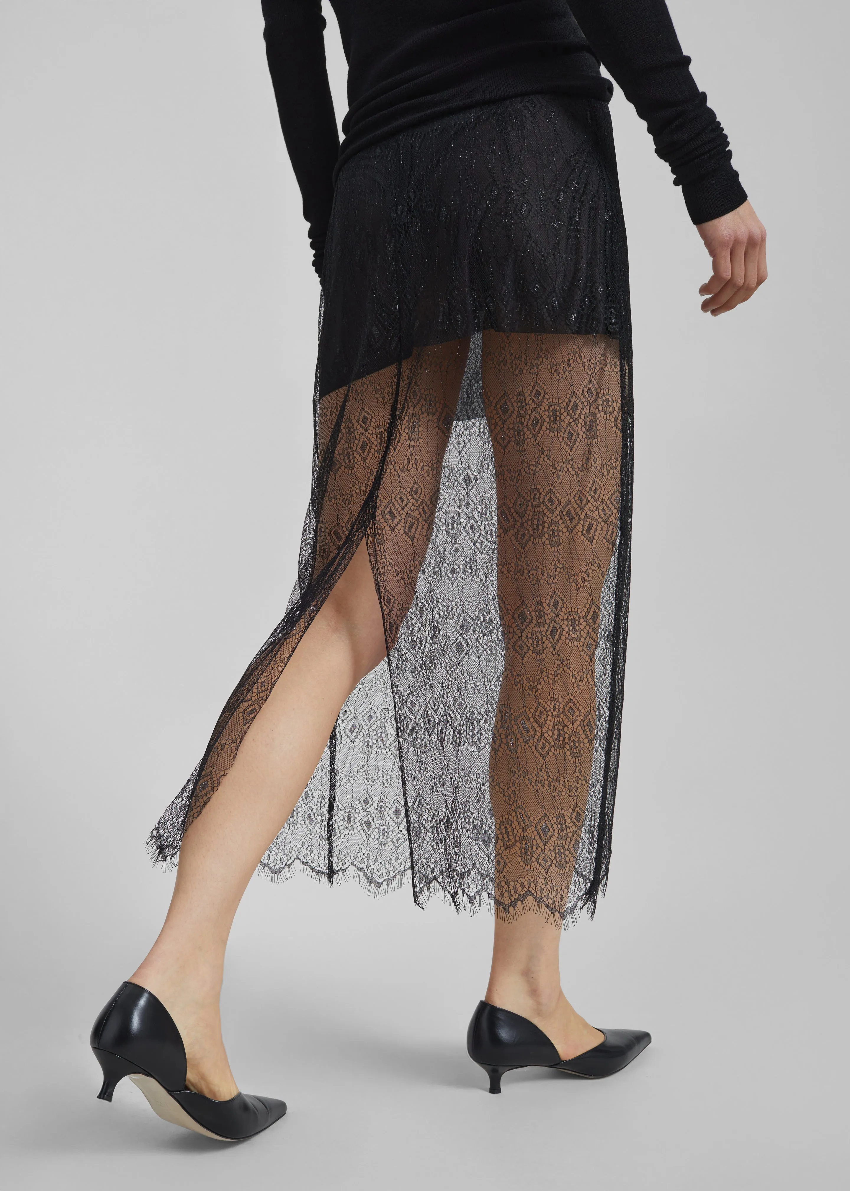 Alrose Lace Midi Skirt - Black sold by Frankie Shop product image thumbnail 2