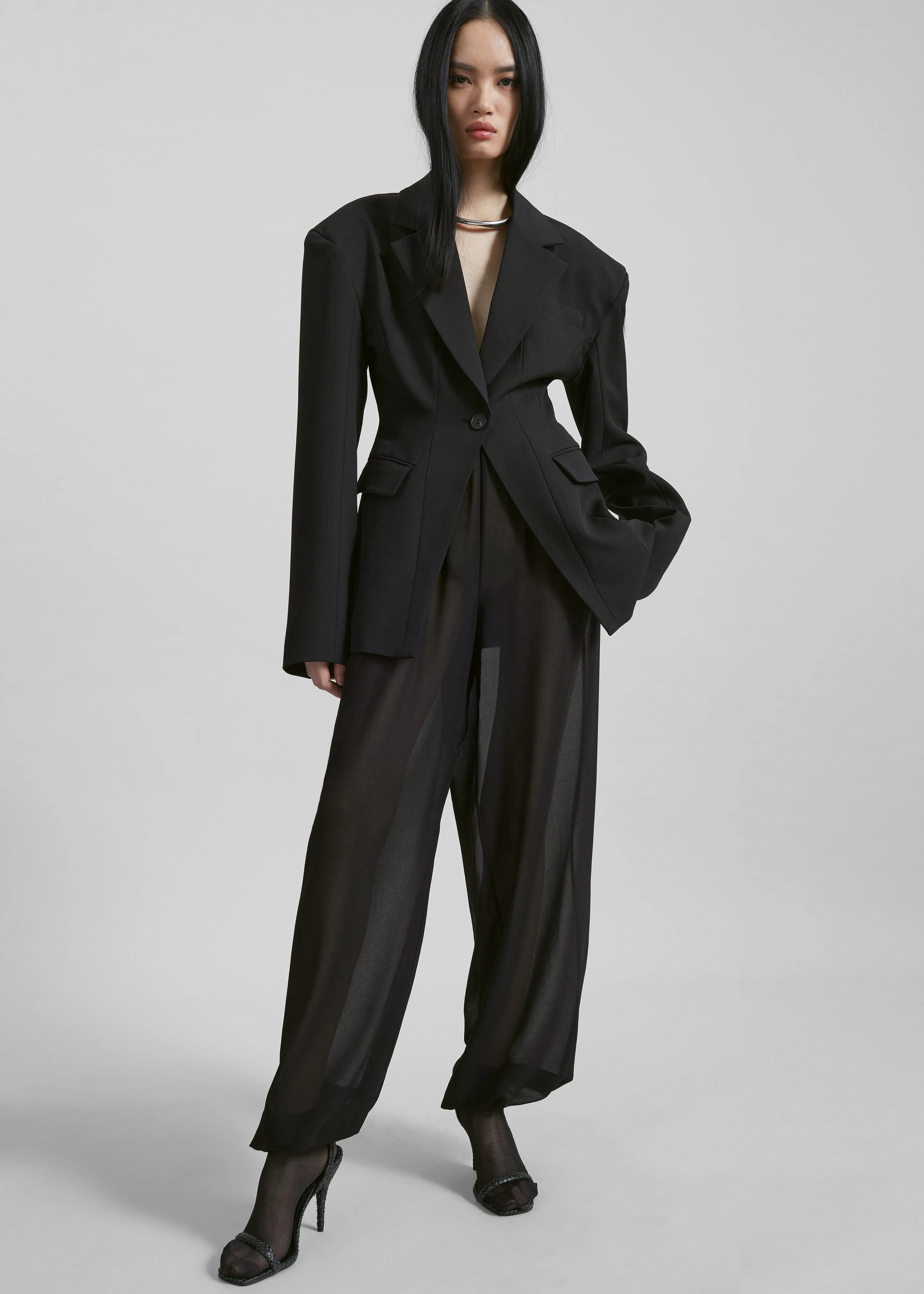 Orissa Sheer Balloon Pants - Black sold by Frankie Shop product image thumbnail 5