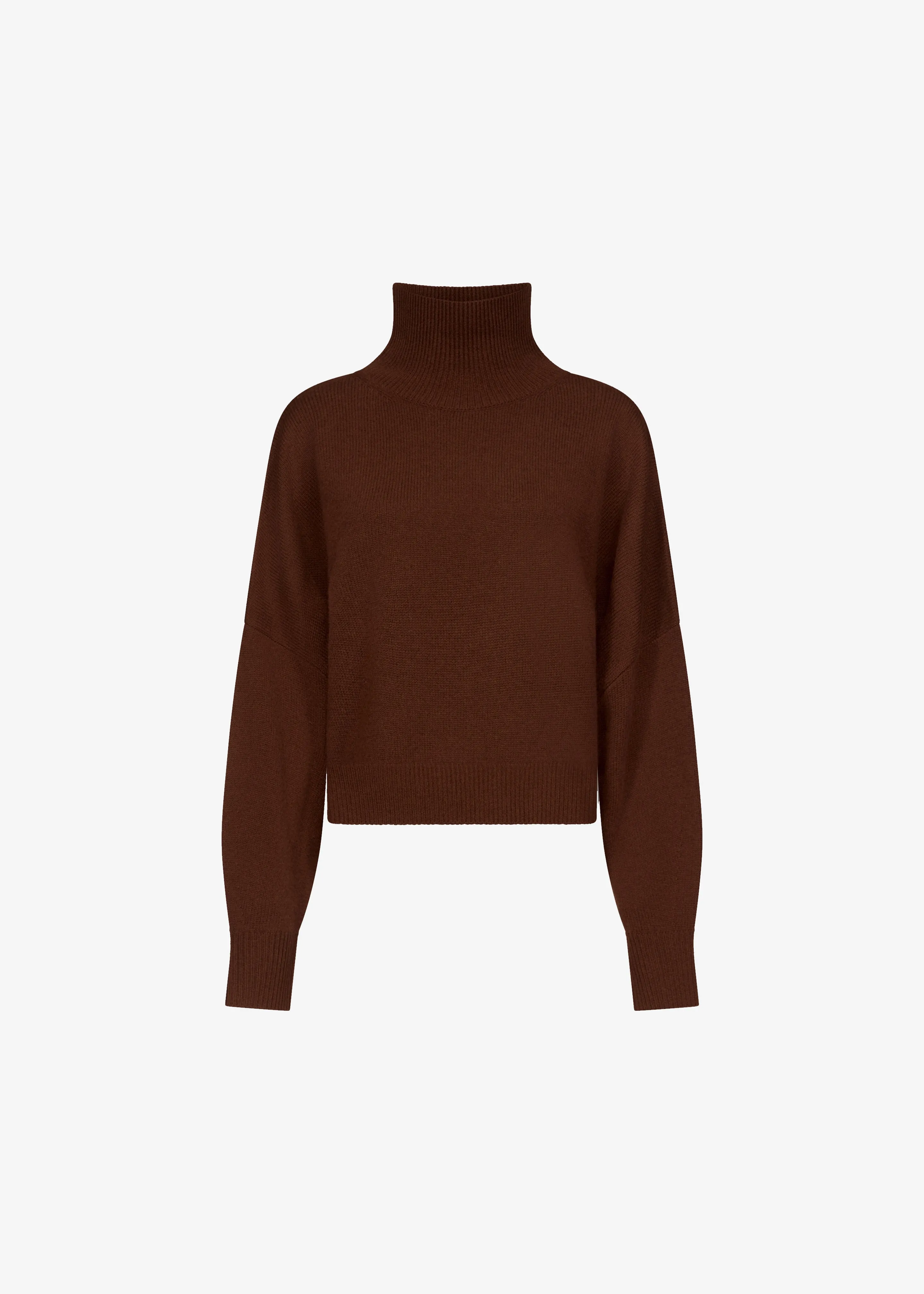 Loulou de Saison Luke Stand Collar Wool Sweater - Brown sold by Frankie Shop product image thumbnail 5