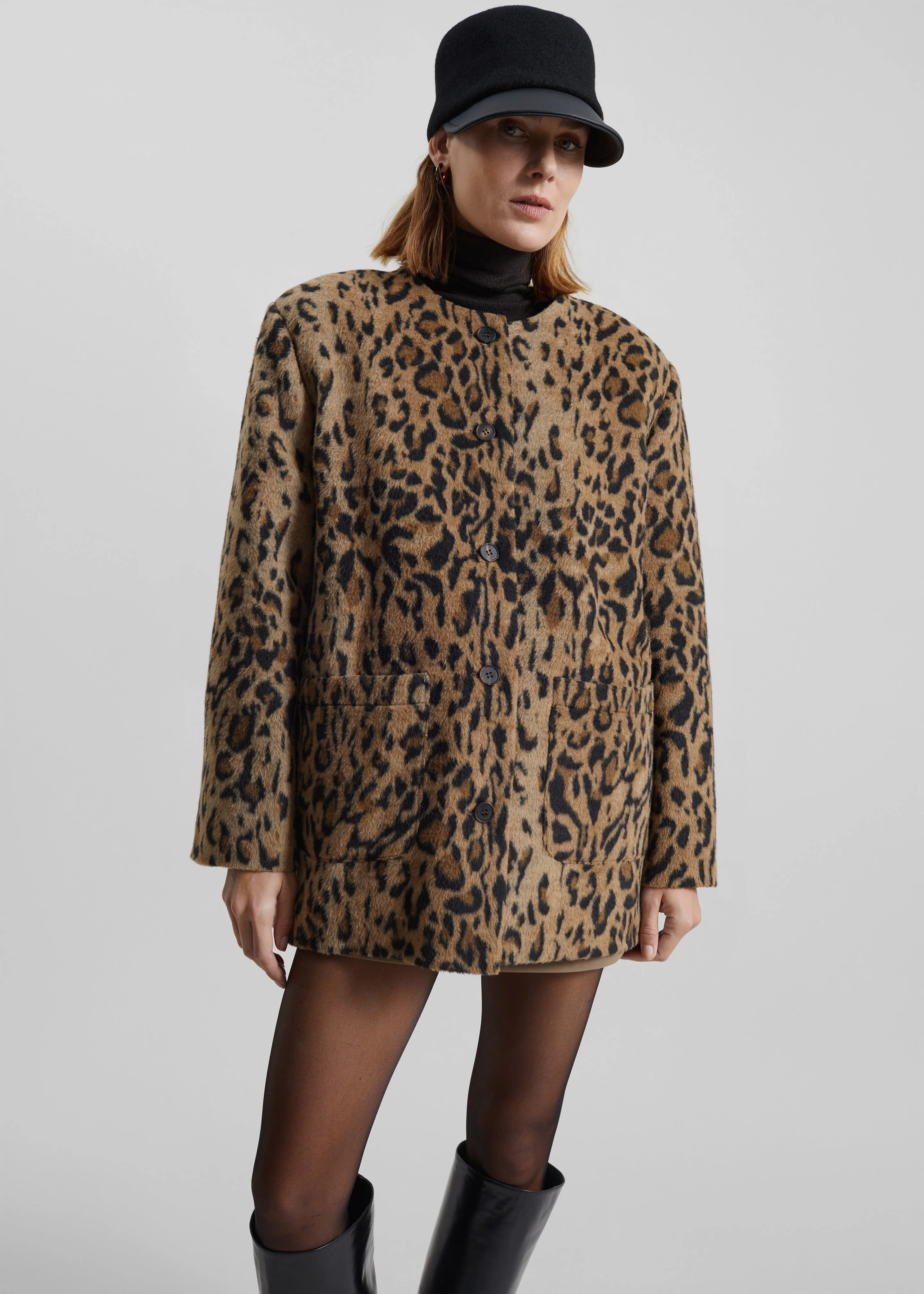 Evolene Boxy Jacket - Leopard Brown sold by Frankie Shop product image thumbnail 4