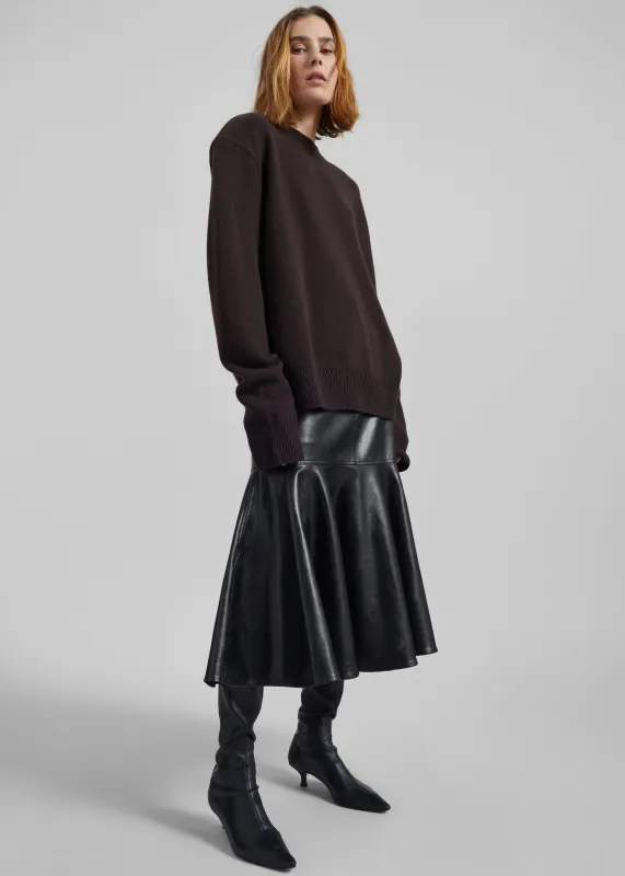 Arvika Faux Leather Mermaid Skirt - Black sold by Frankie Shop