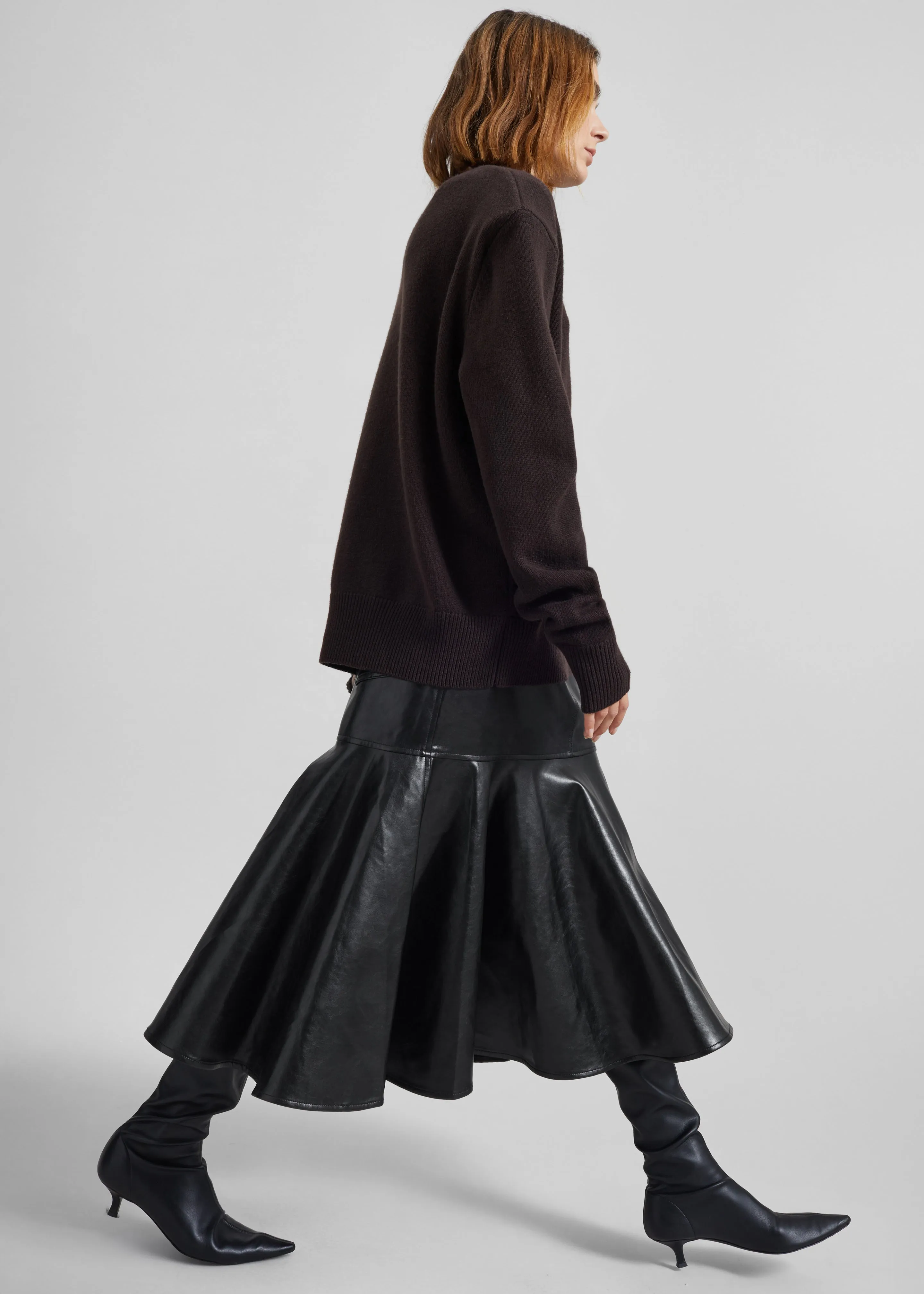 Arvika Faux Leather Mermaid Skirt - Black sold by Frankie Shop product image thumbnail 3