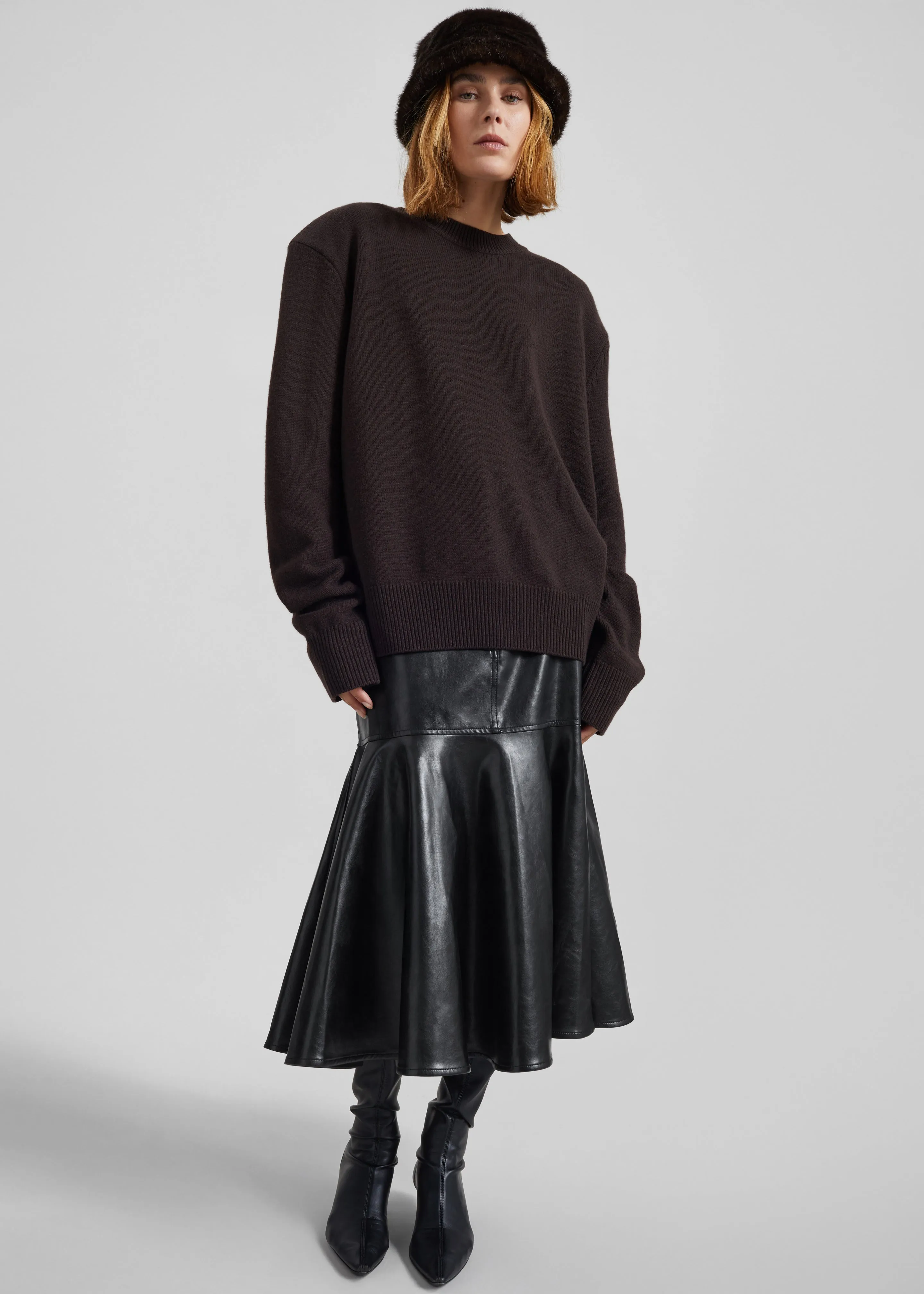 Arvika Faux Leather Mermaid Skirt - Black sold by Frankie Shop product image thumbnail 5