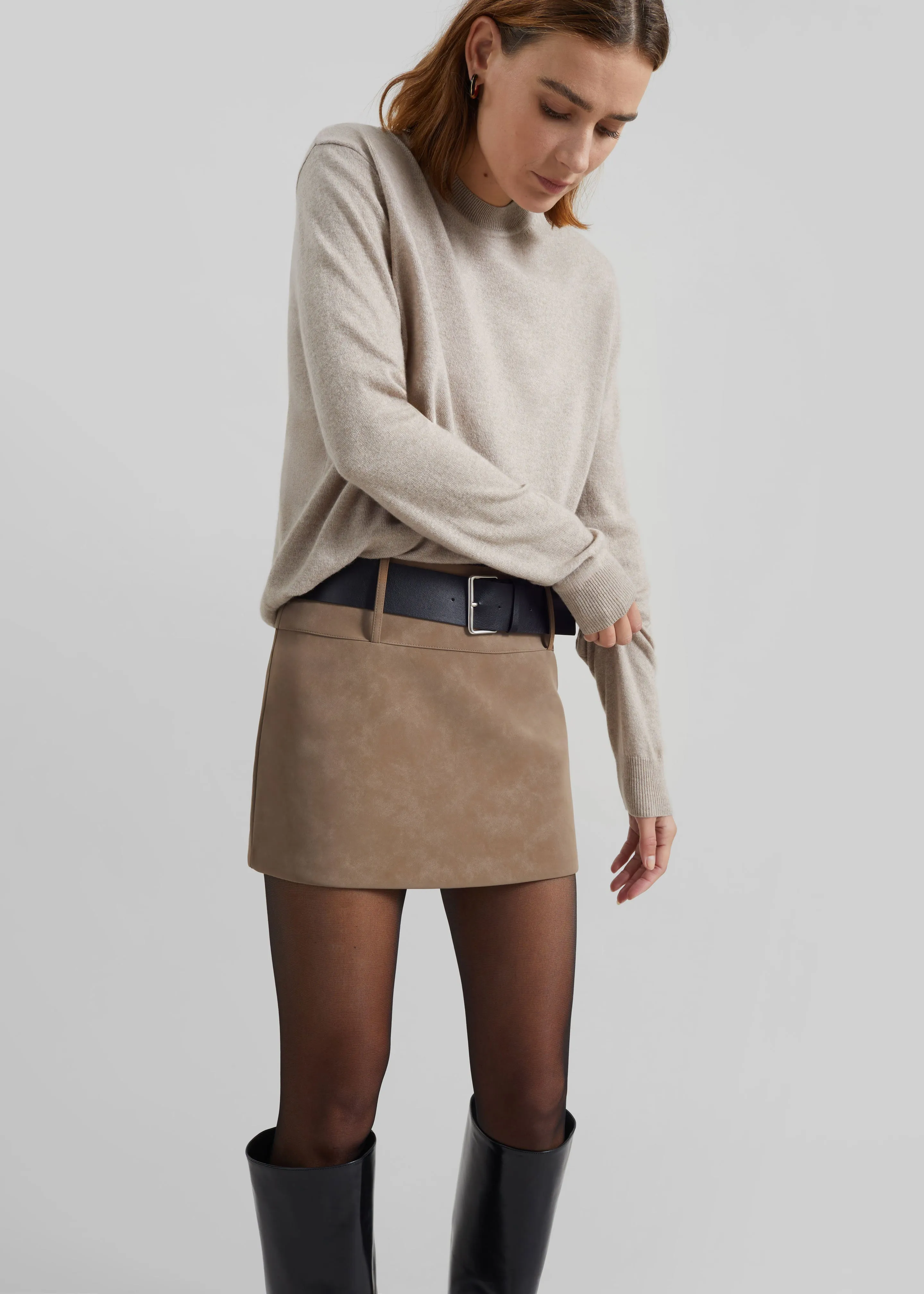 Arosa Belted Mini Skirt - Beige sold by Frankie Shop product image thumbnail 4
