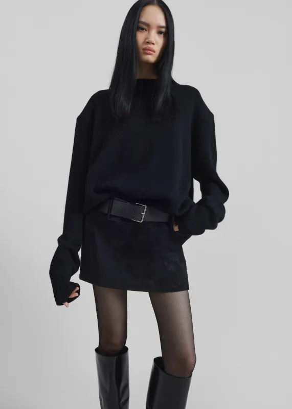 Arosa Belted Mini Skirt - Black sold by Frankie Shop