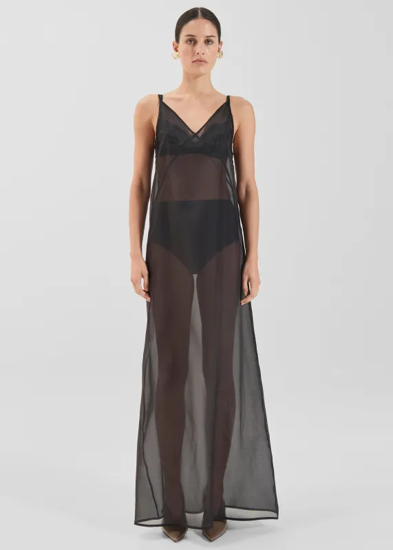 Solaqua Georgette Dress - Noir sold by Frankie Shop