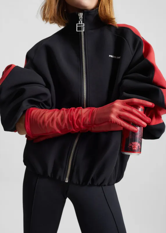 Inna Mesh Long Gloves - Red sold by Frankie Shop