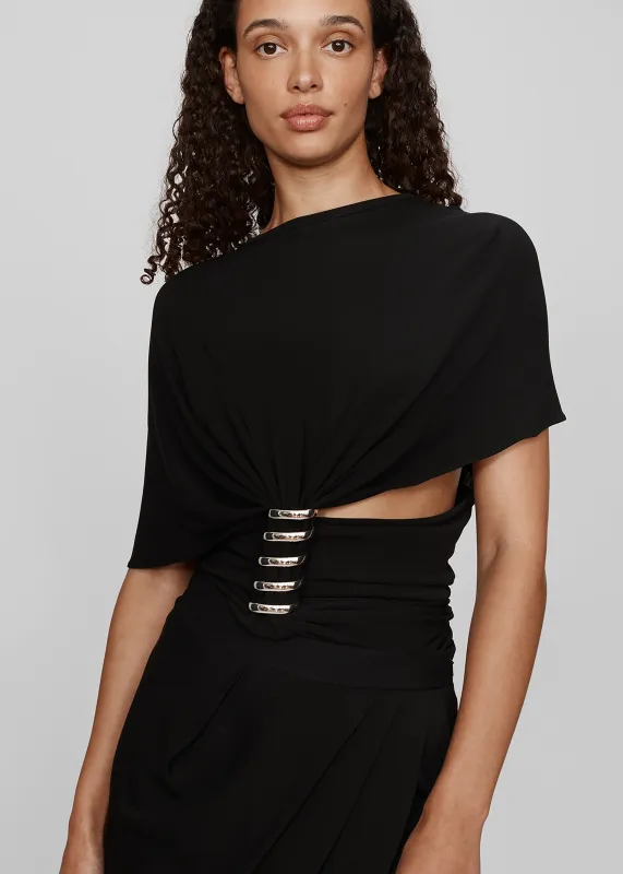 Christopher Esber Coiled Jersey Tee - Black sold by Frankie Shop