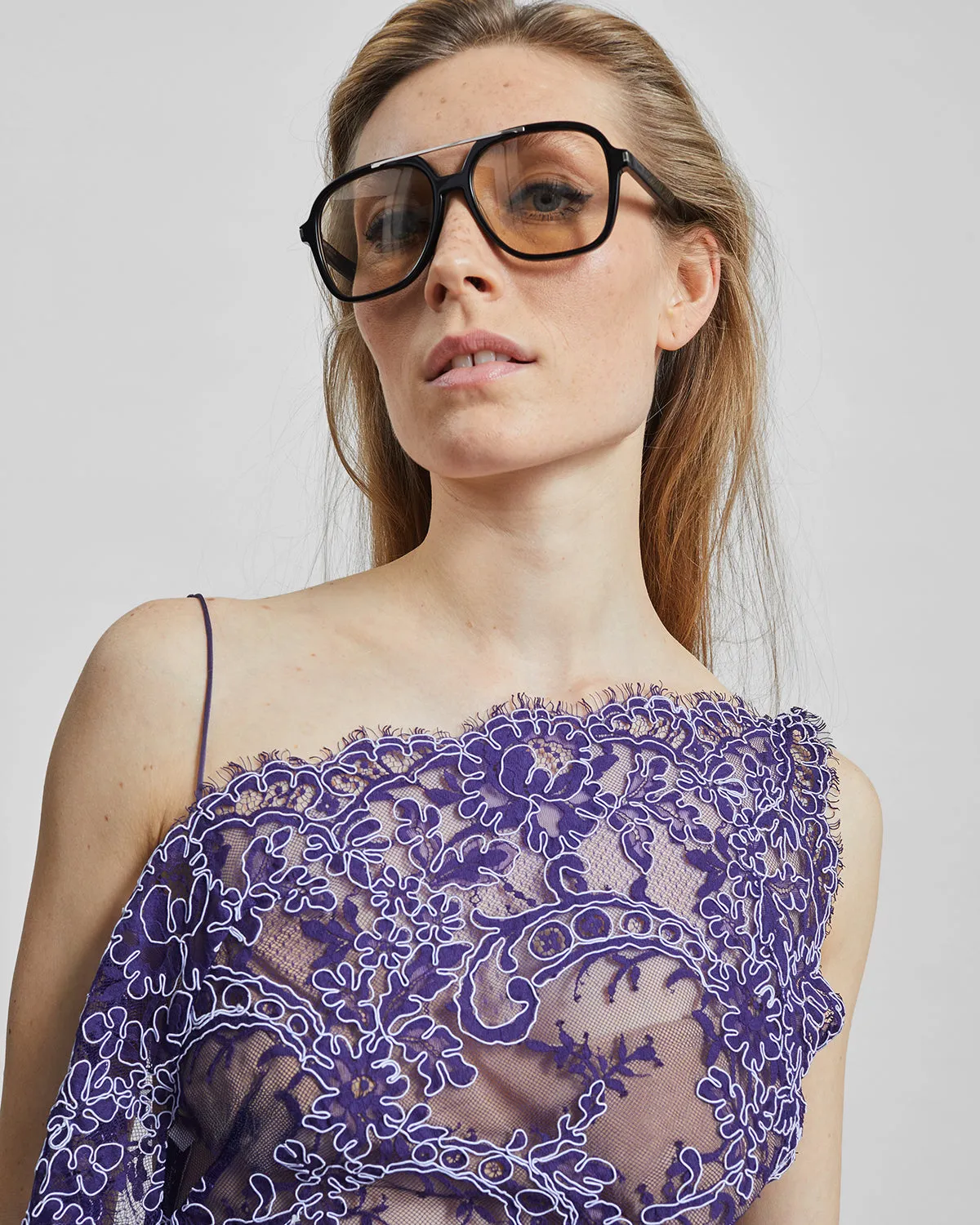 Christopher Esber Iris Floating Lace Cami - Dark Viola sold by Frankie Shop product image thumbnail 3