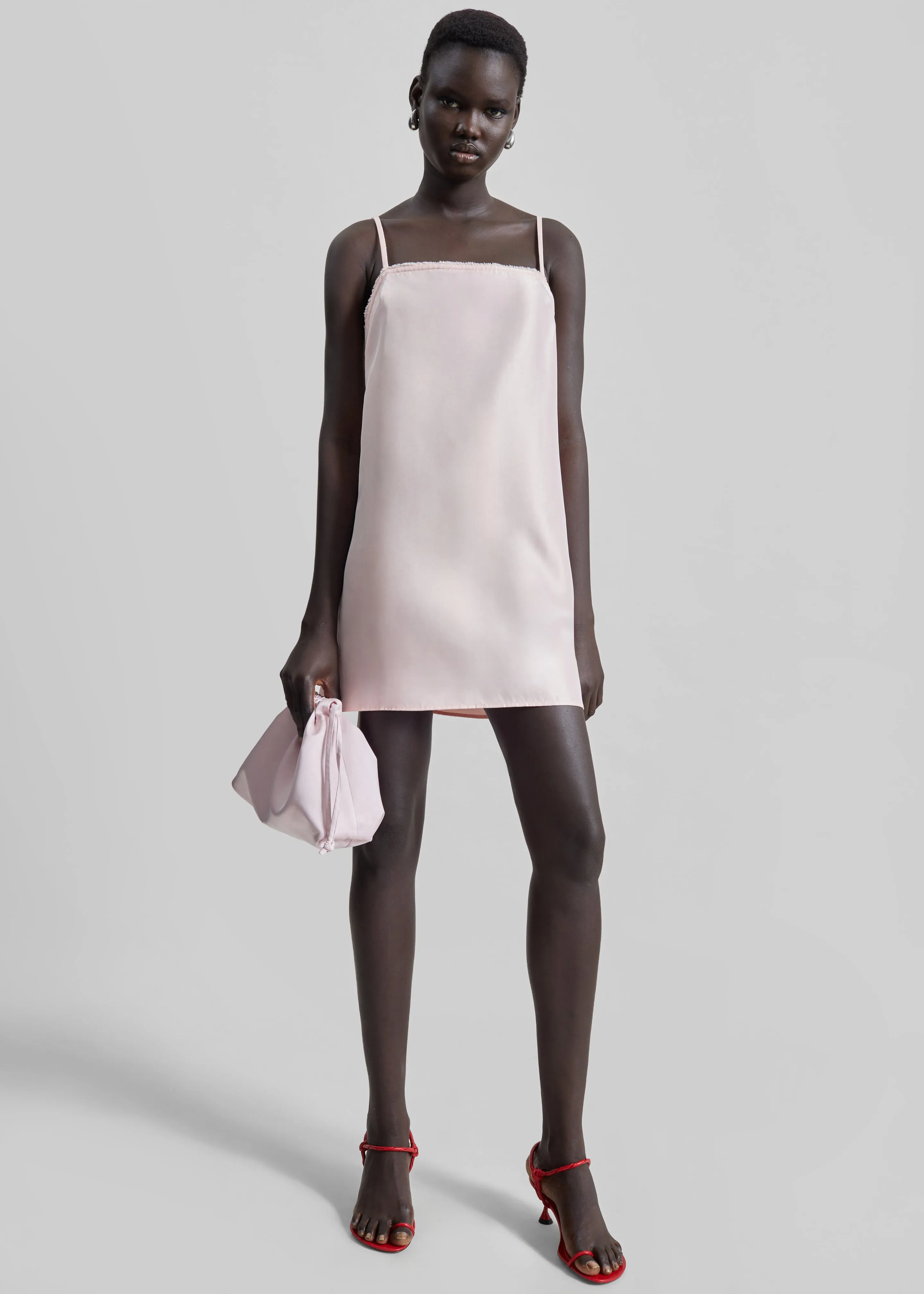 Morgan Satin Small Pouch - Faded Pink sold by Frankie Shop product image thumbnail 5