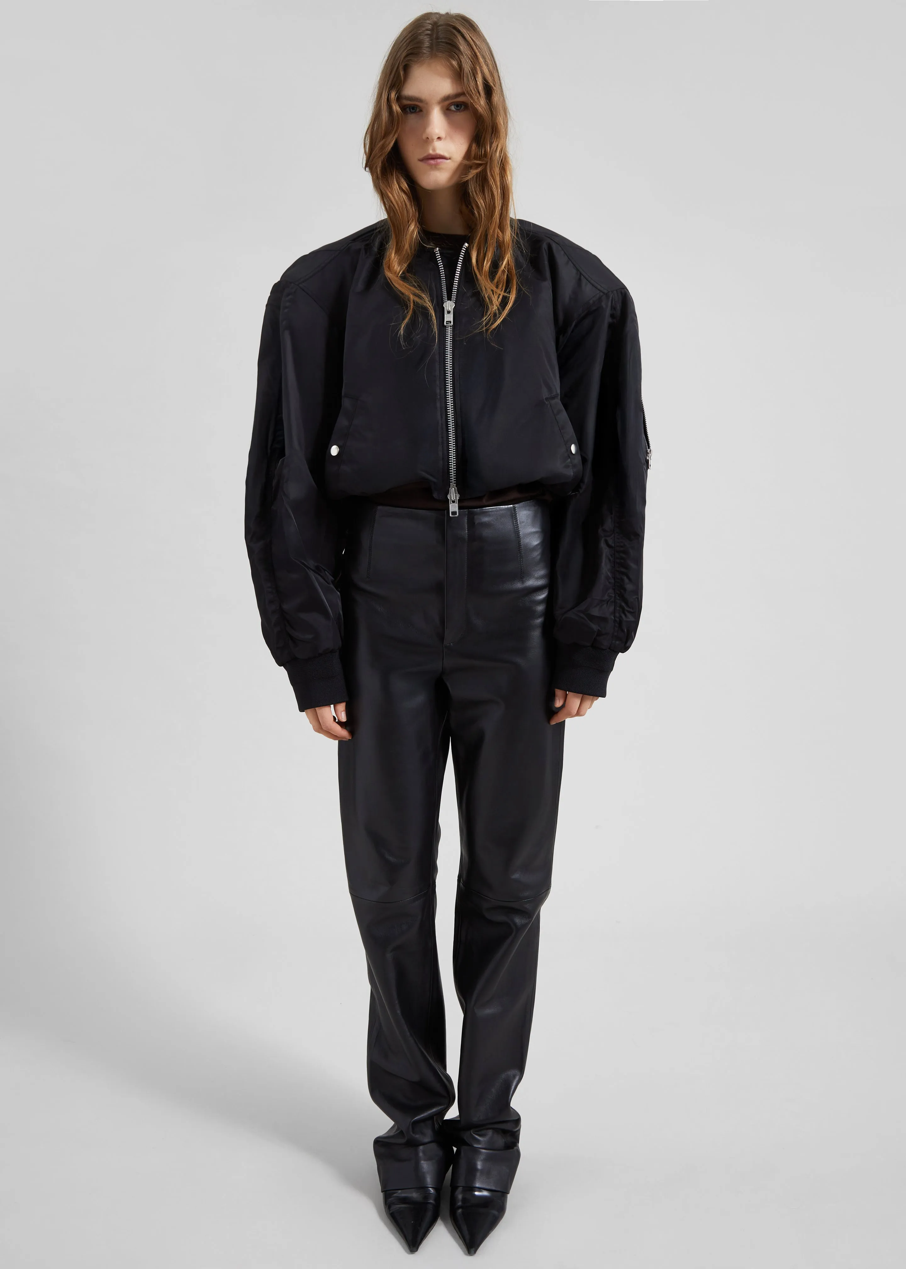 Skagen Cropped Trapeze Bomber Jacket - Black sold by Frankie Shop product image thumbnail 2