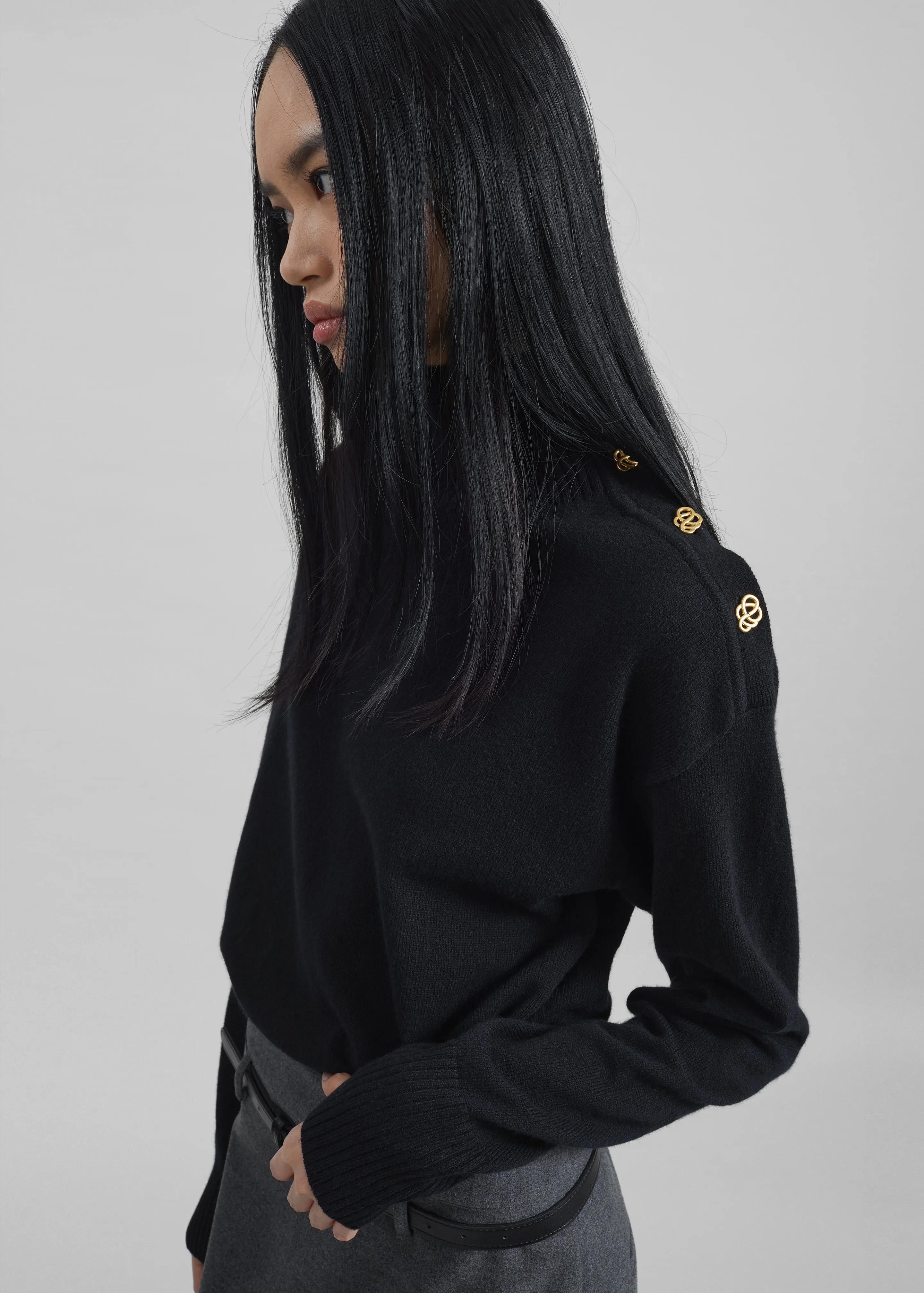 By Malene Birger Vanille Wool Sweater - Black sold by Frankie Shop product image thumbnail 3