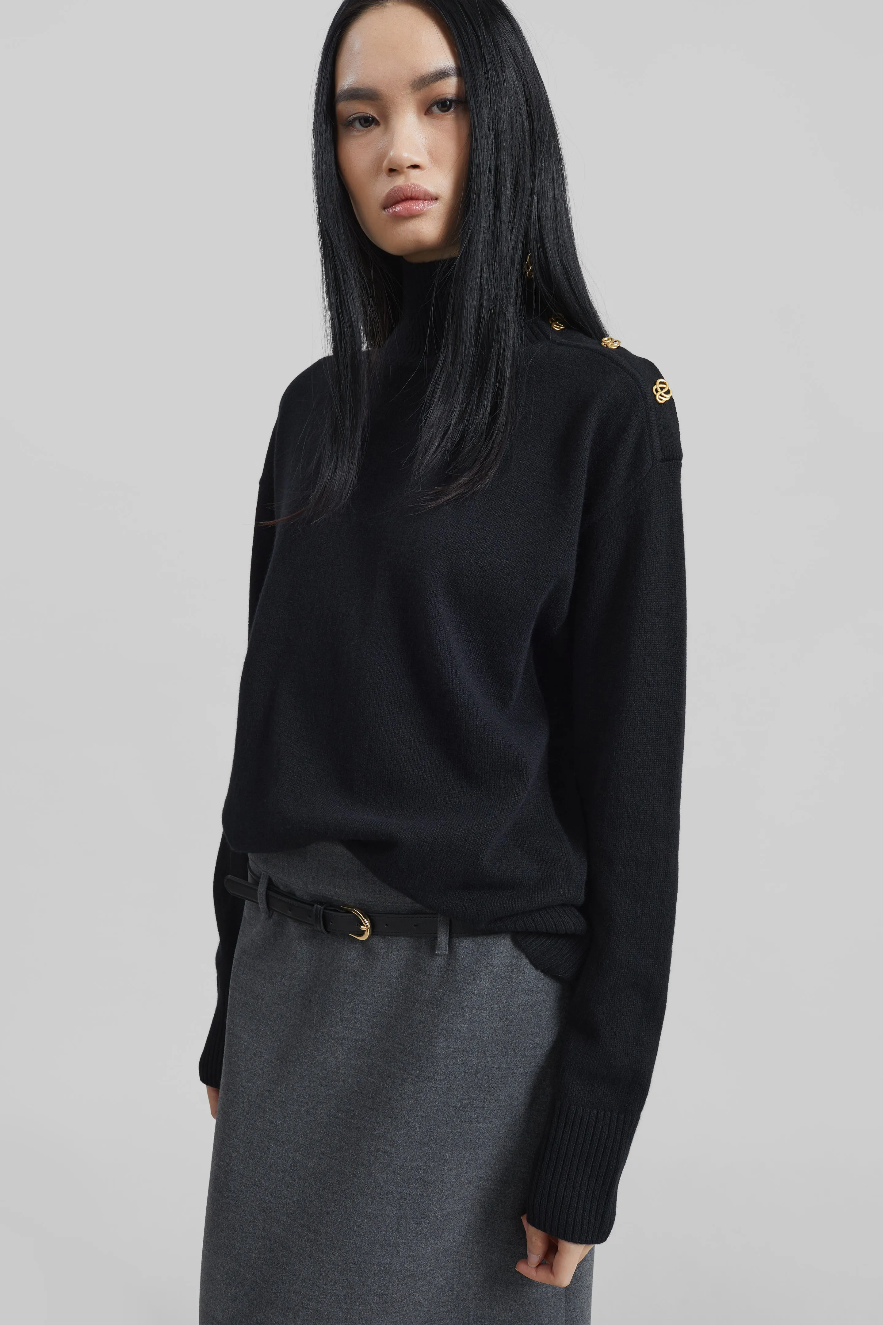 By Malene Birger Vanille Wool Sweater - Black sold by Frankie Shop product image thumbnail 2