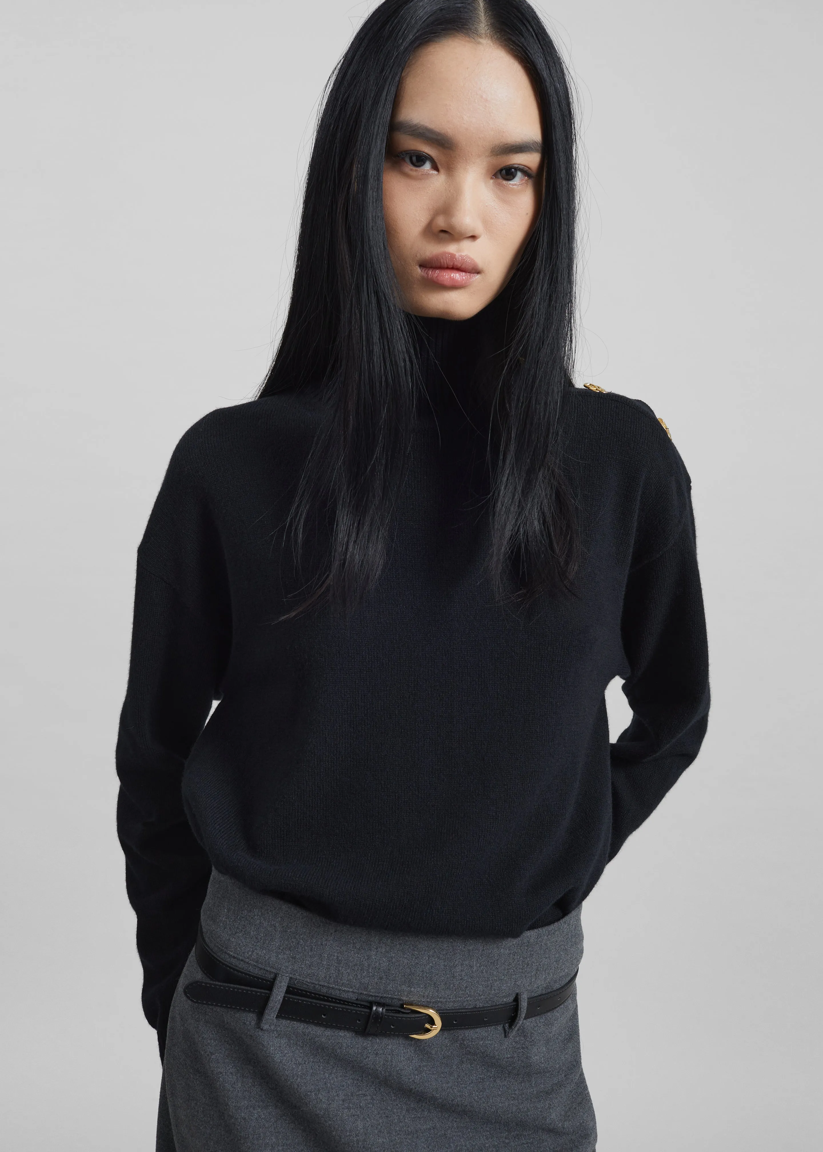 By Malene Birger Vanille Wool Sweater - Black sold by Frankie Shop product image thumbnail 5