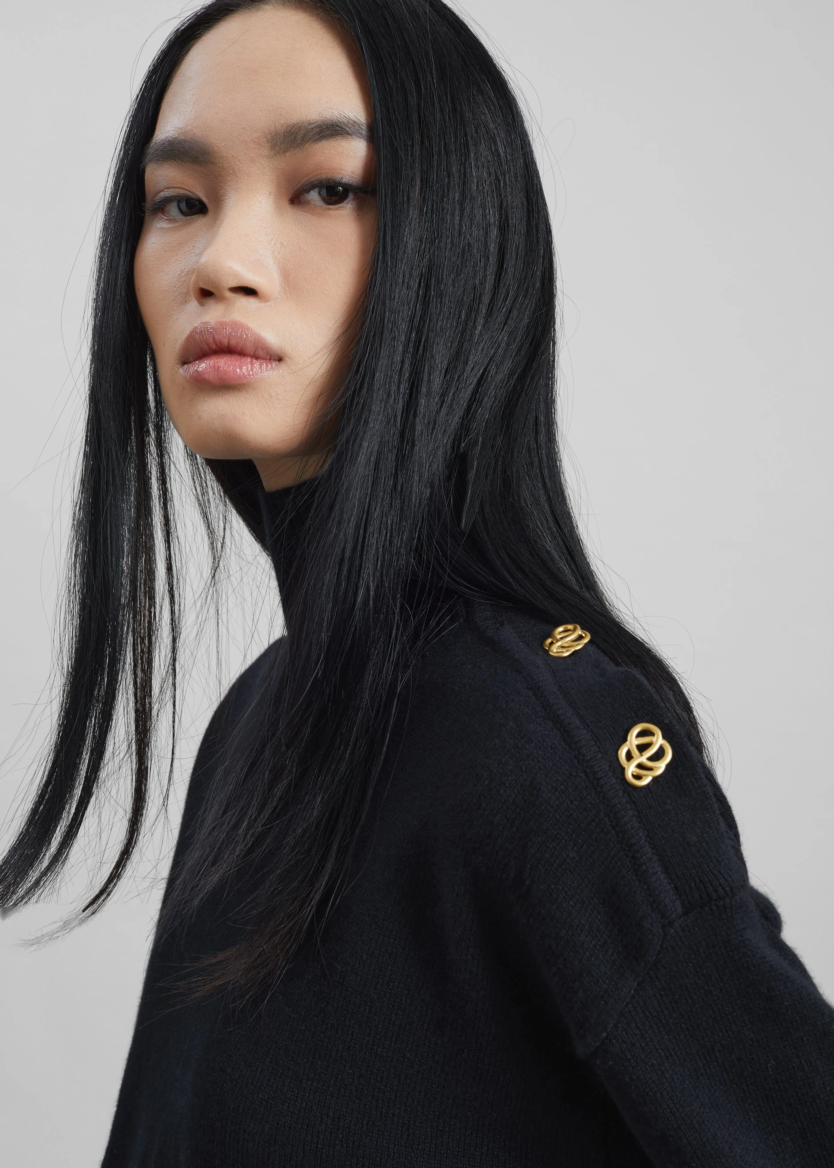 By Malene Birger Vanille Wool Sweater - Black sold by Frankie Shop