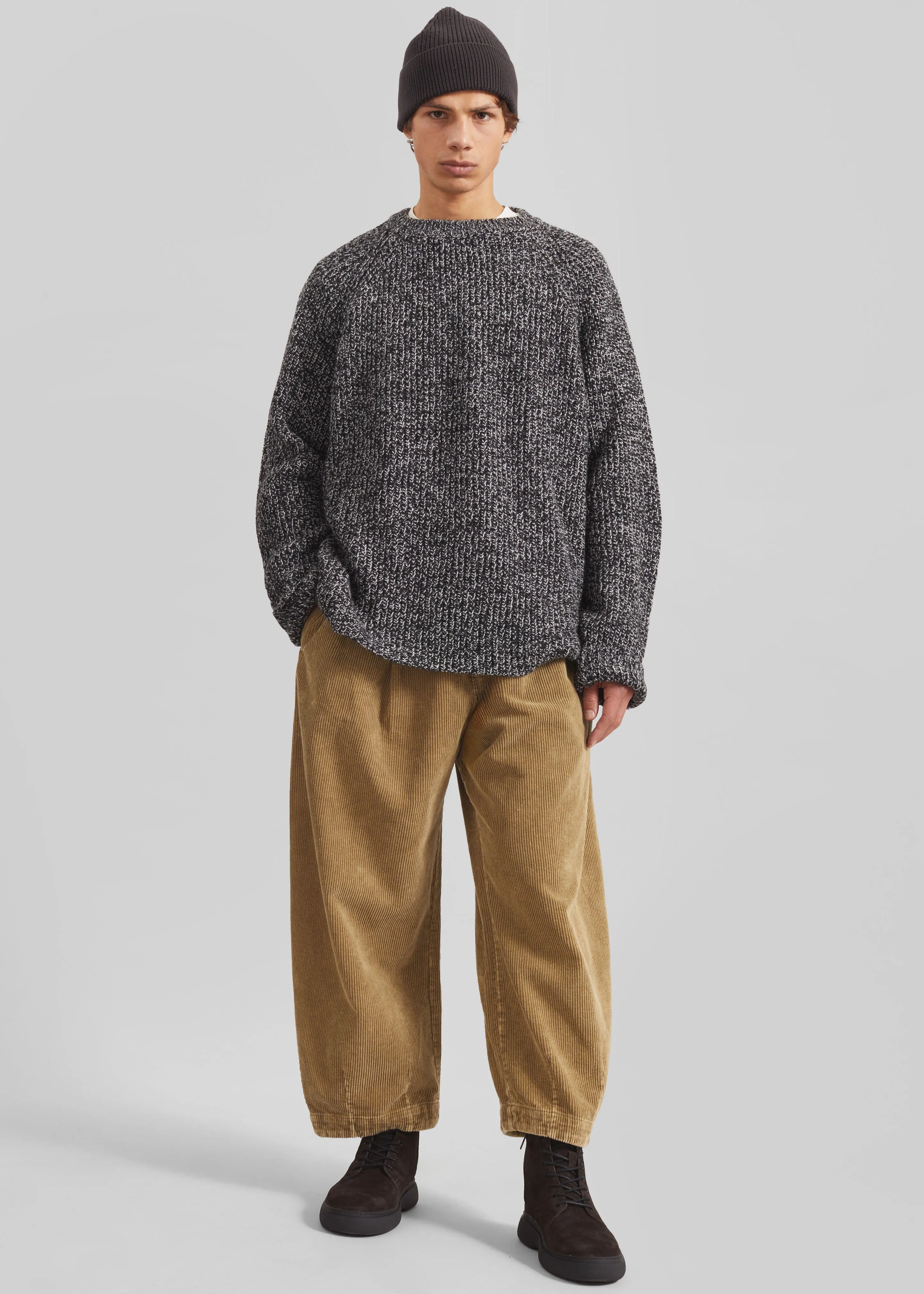 Carter Crewneck Sweater - Black Melange sold by Frankie Shop product image thumbnail 2