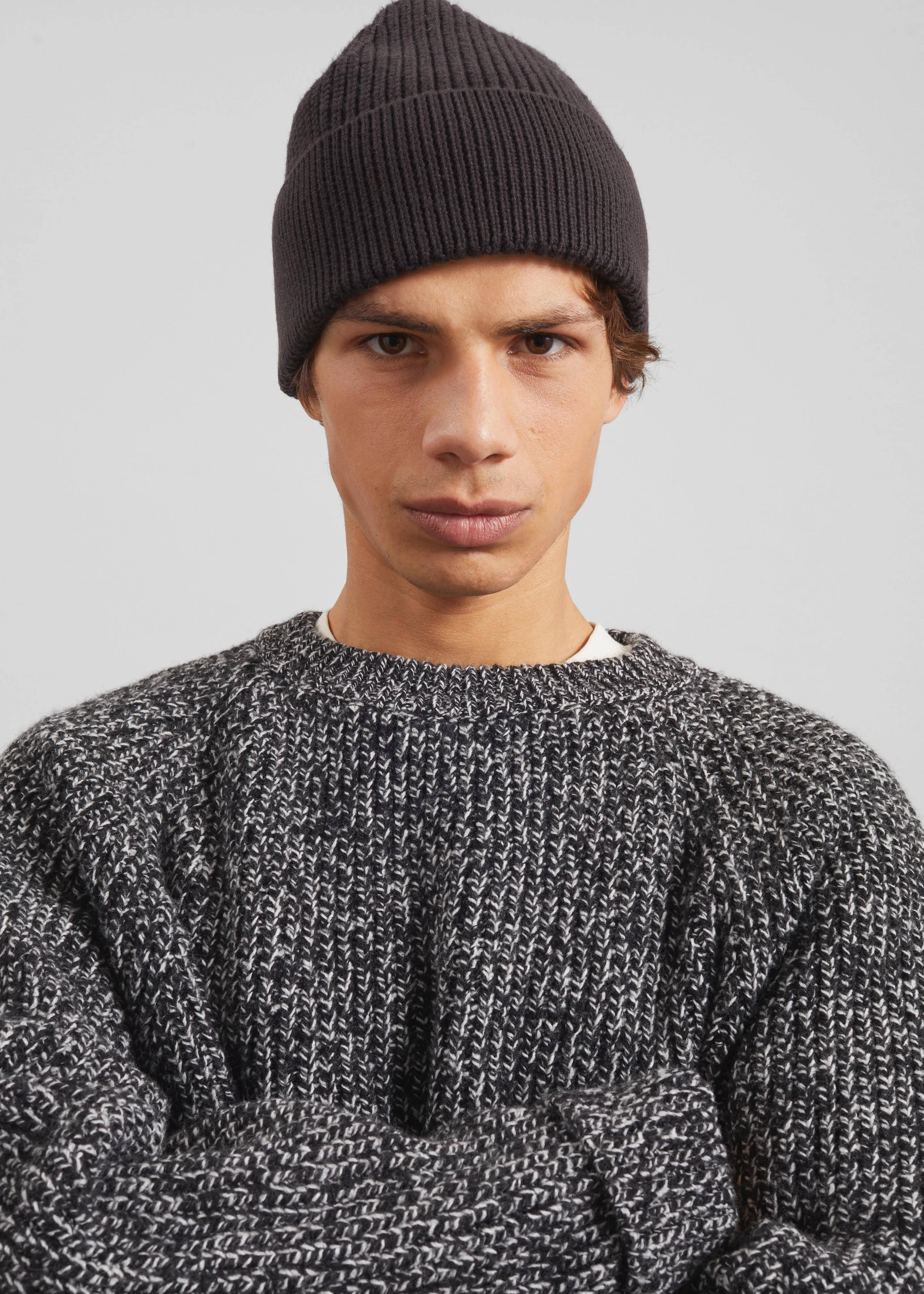 Carter Crewneck Sweater - Black Melange sold by Frankie Shop product image thumbnail 3