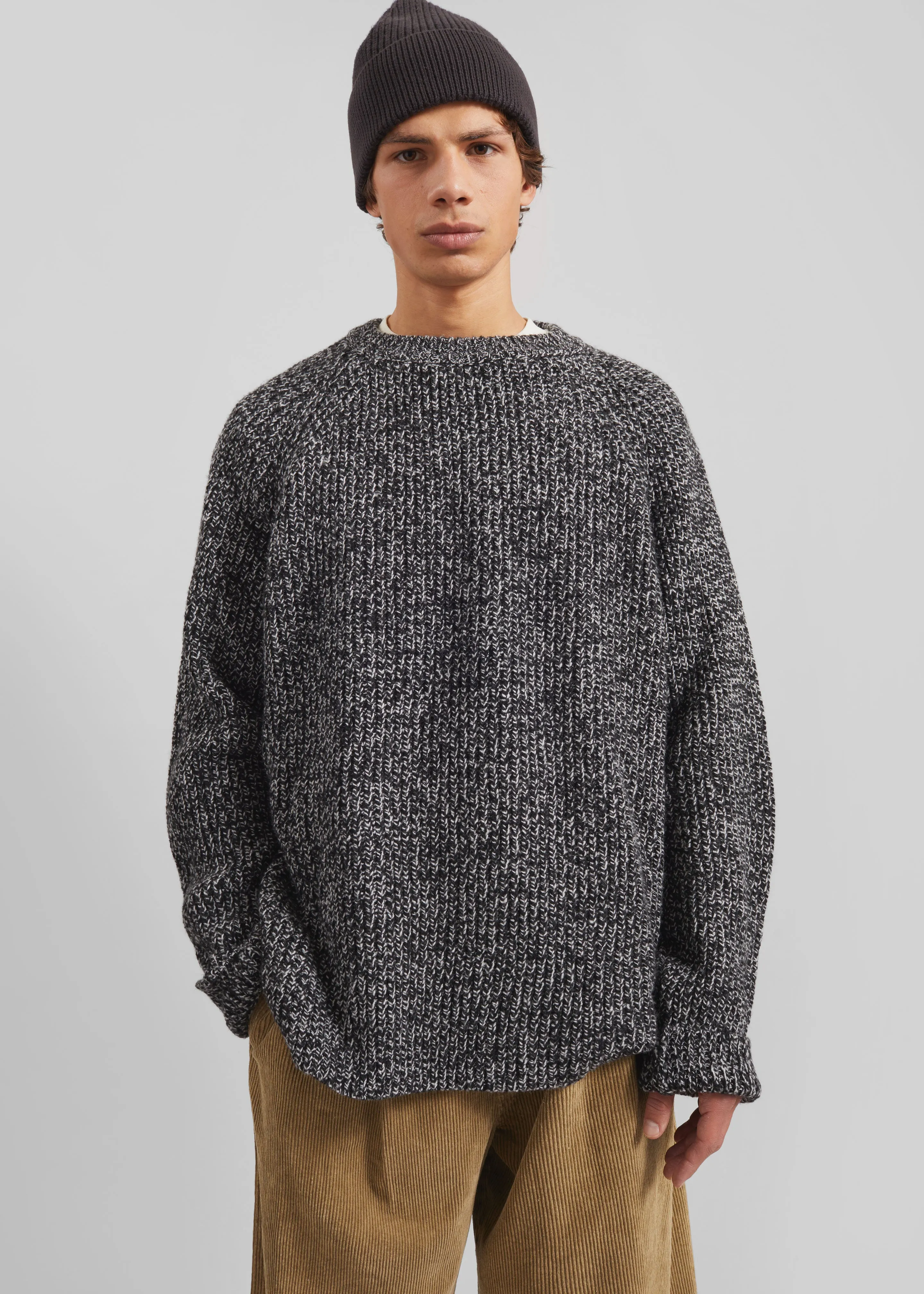 Carter Crewneck Sweater - Black Melange sold by Frankie Shop product image thumbnail 4