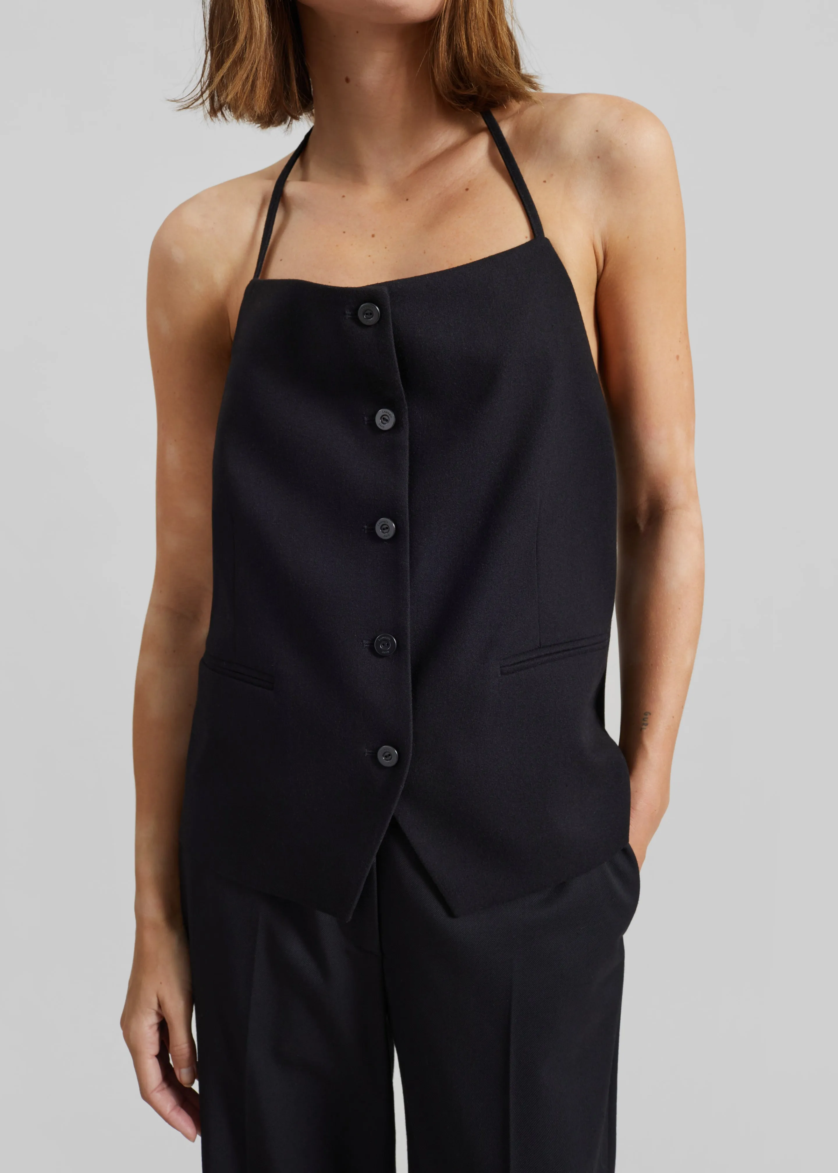 Melwin Halter Vest - Black sold by Frankie Shop product image thumbnail 2