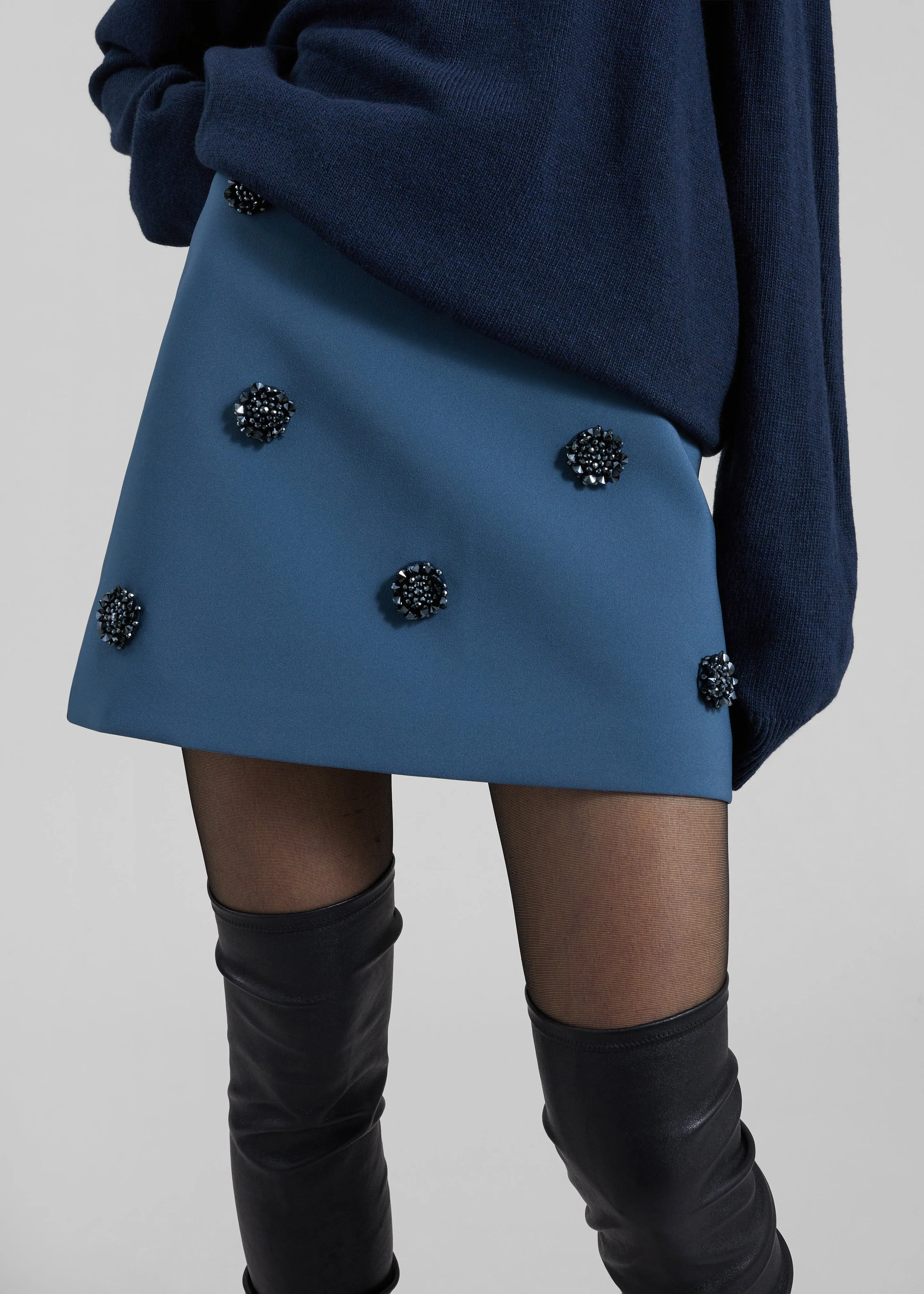 Nancy Embellished Mini Skirt - Blue sold by Frankie Shop product image thumbnail 2