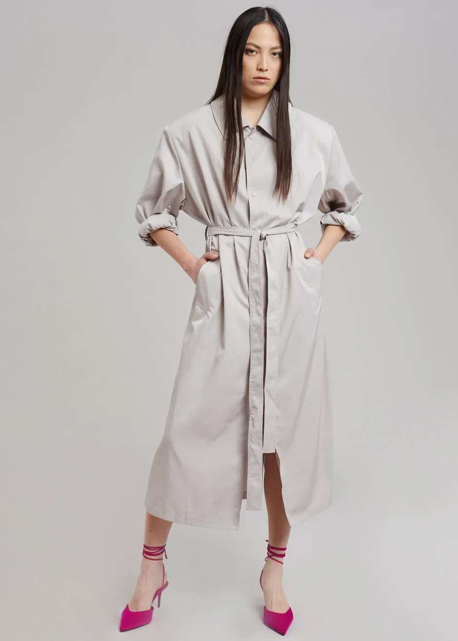 Eddie Statement Shoulder Coat - Oyster sold by Frankie Shop