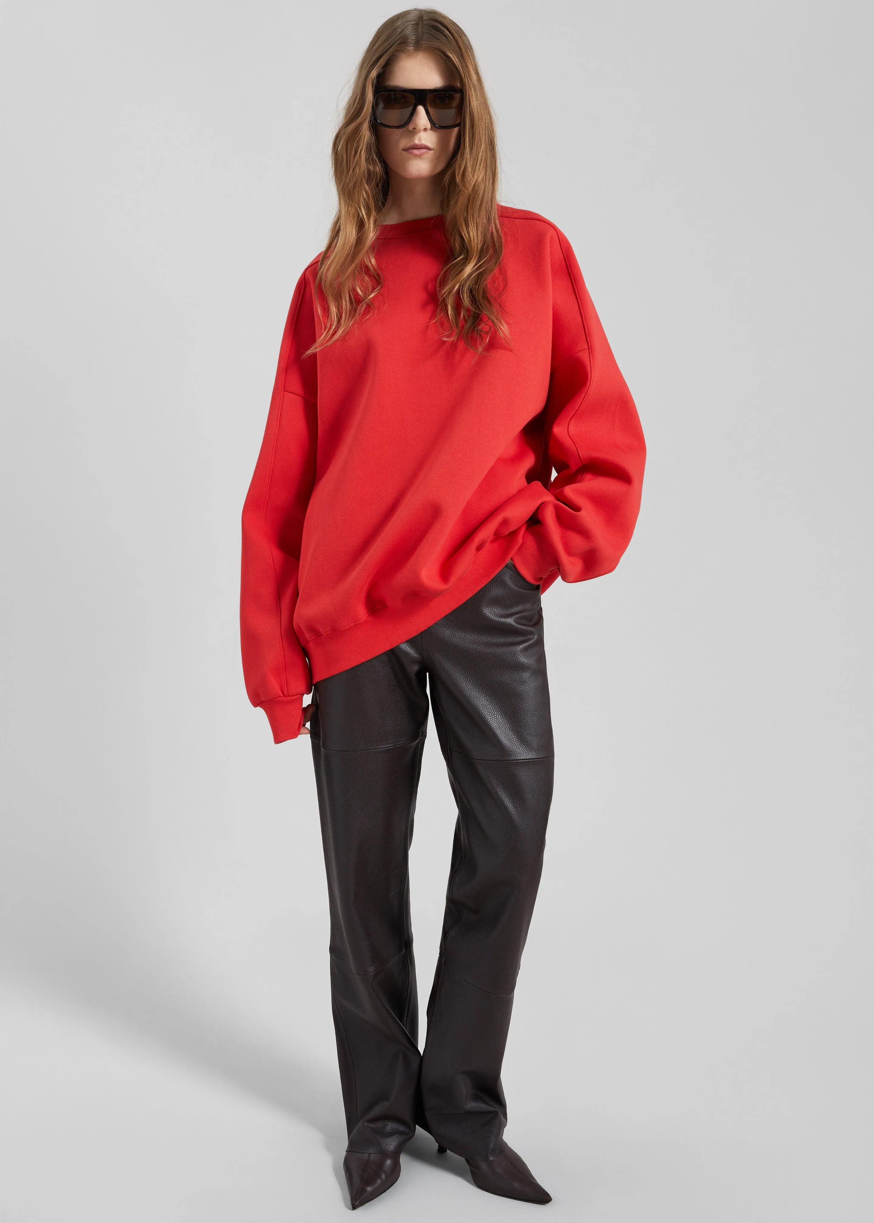 Lonay Balloon Sleeve Sweatshirt - Red sold by Frankie Shop product image thumbnail 3