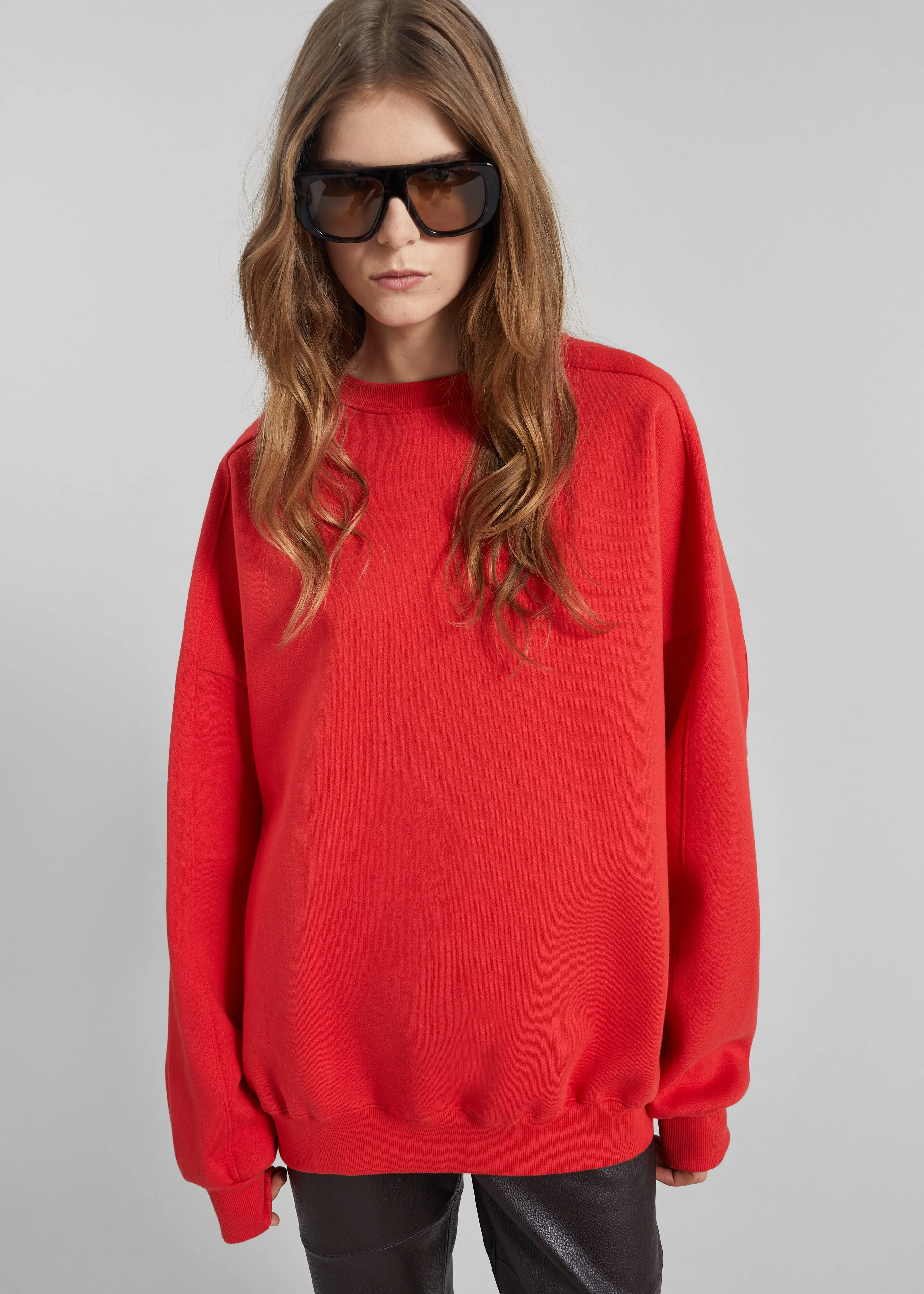 Lonay Balloon Sleeve Sweatshirt - Red sold by Frankie Shop product image thumbnail 2