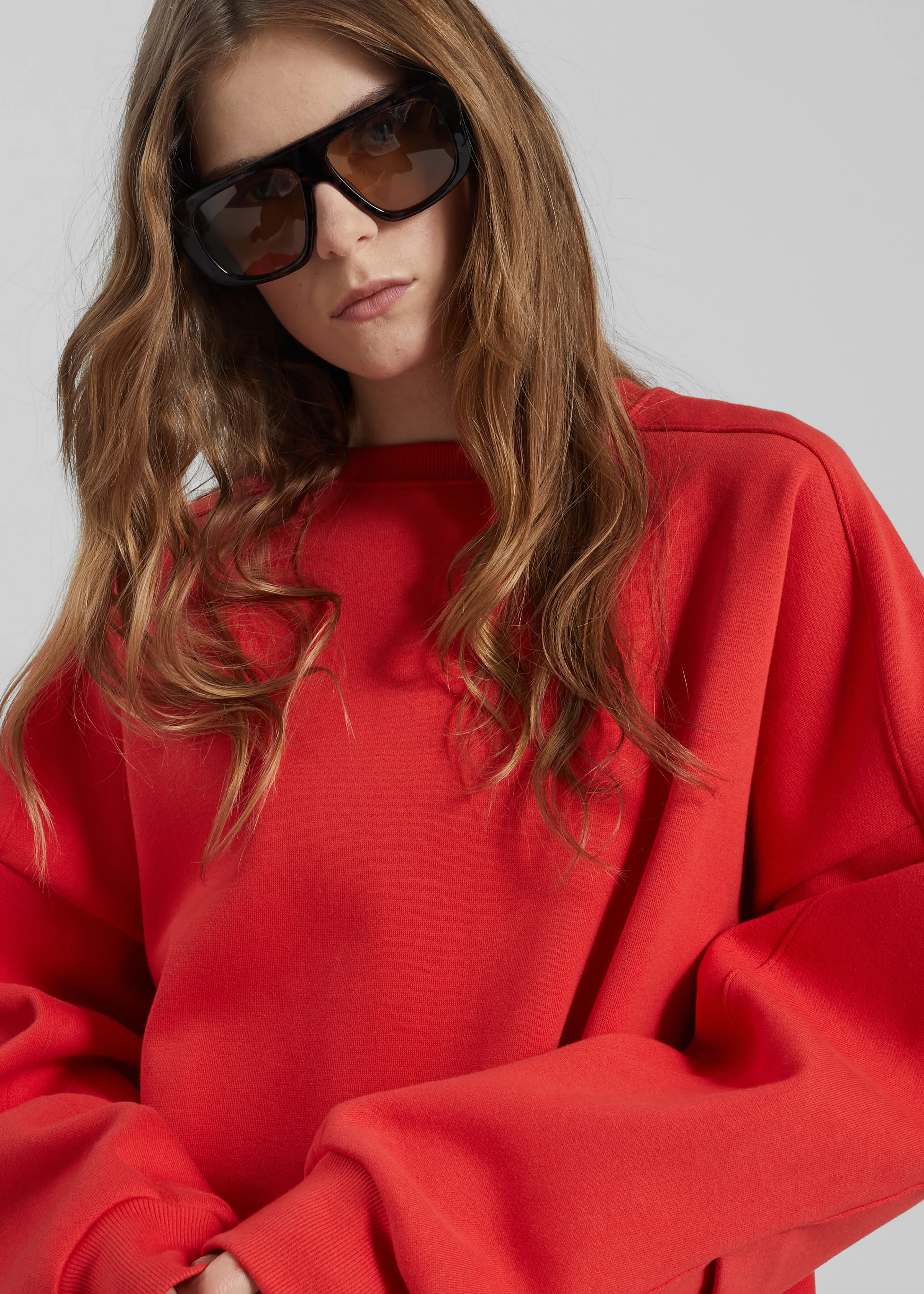 Lonay Balloon Sleeve Sweatshirt - Red sold by Frankie Shop product image thumbnail 5