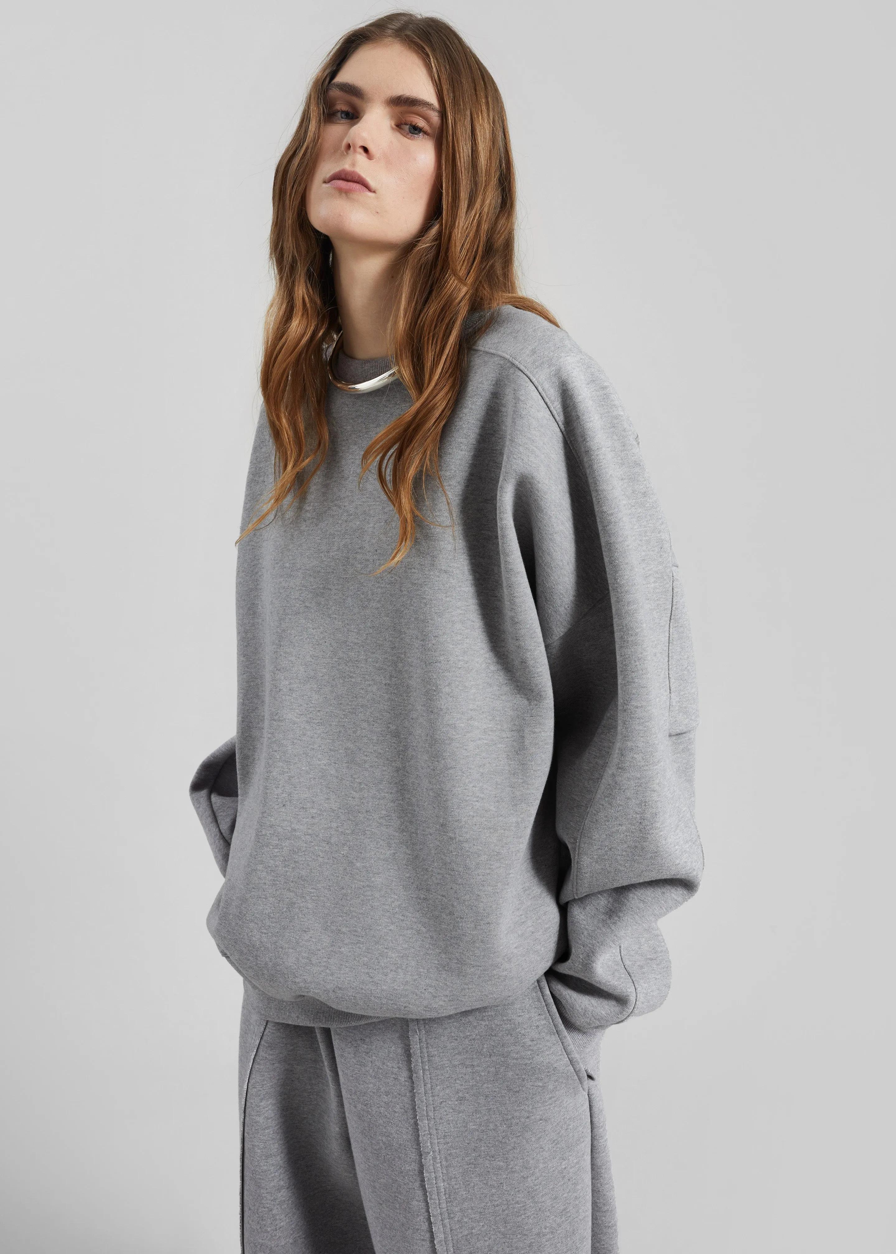 Lonay Balloon Sleeve Sweatshirt - Grey sold by Frankie Shop product image thumbnail 3