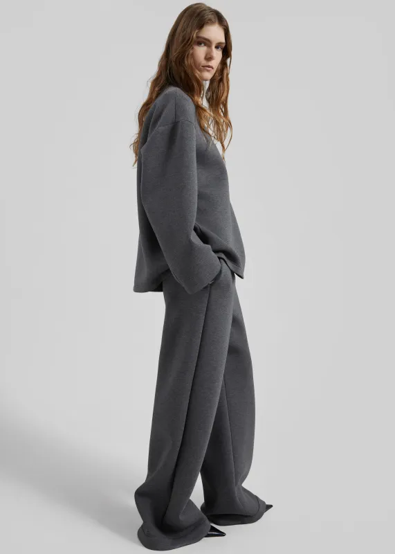 Mirca Neoprene Elastic Pants - Dark Grey made by Frankie Shop