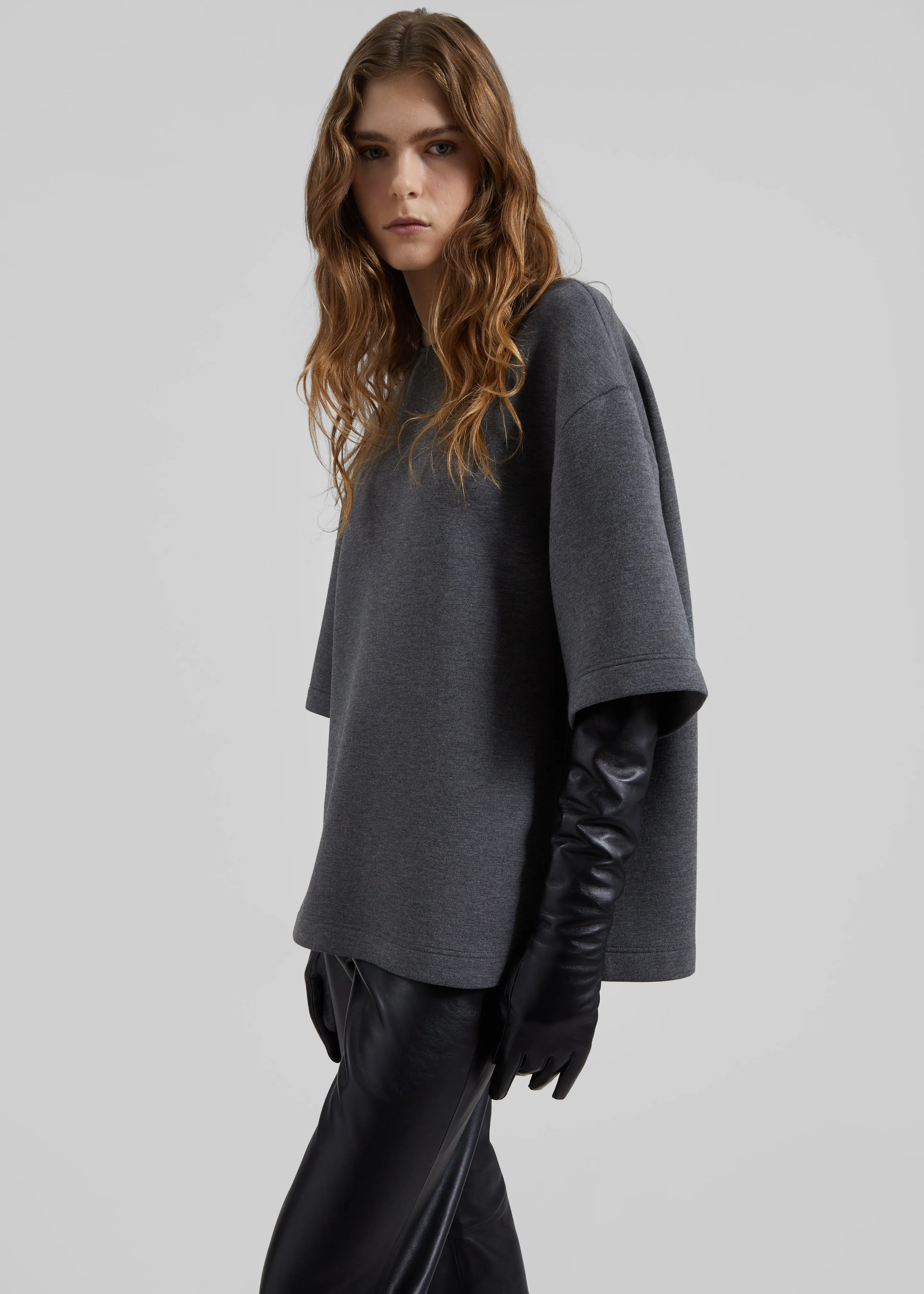 Delancey Neoprene Tee - Dark Grey sold by Frankie Shop