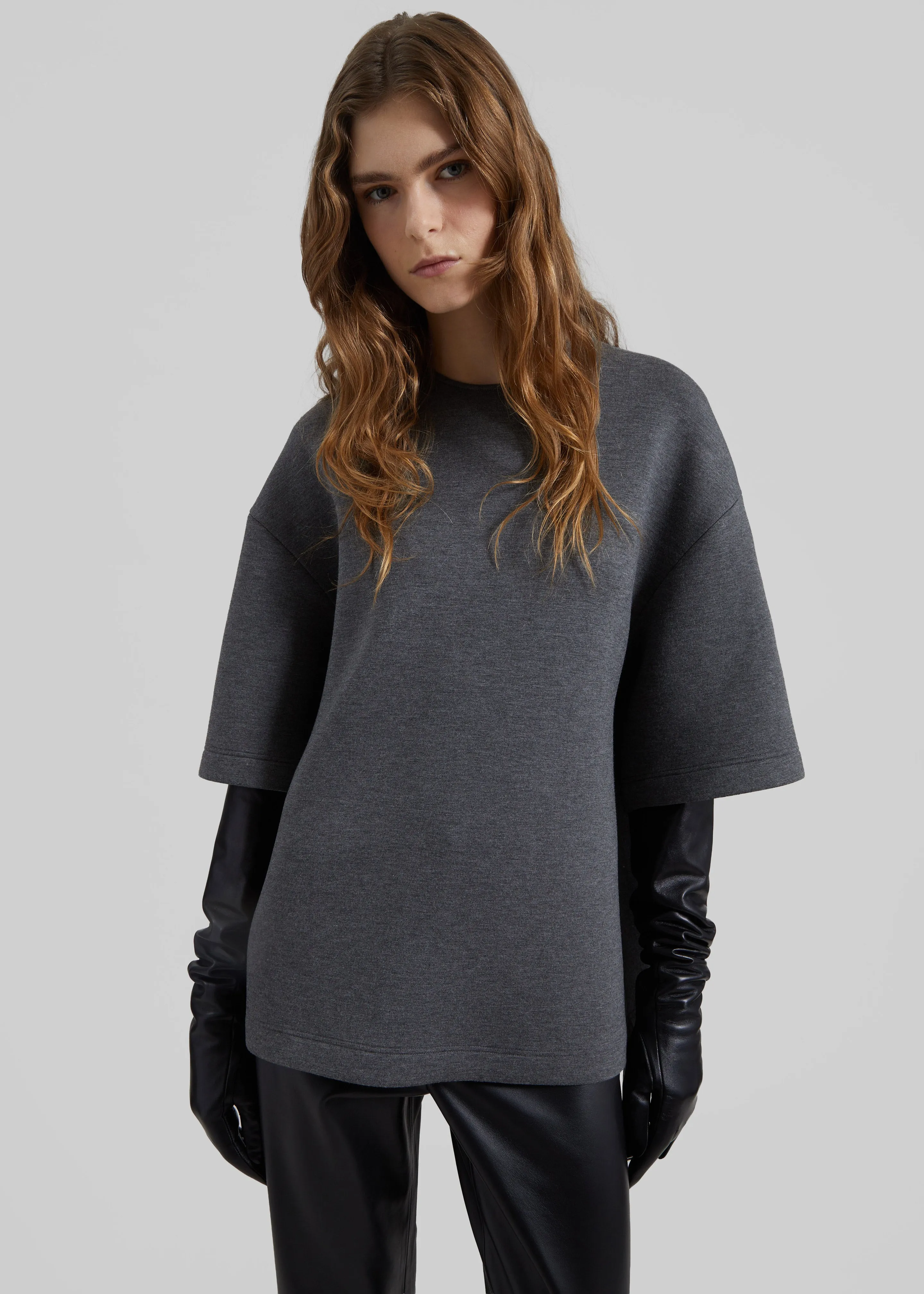 Delancey Neoprene Tee - Dark Grey sold by Frankie Shop product image thumbnail 3