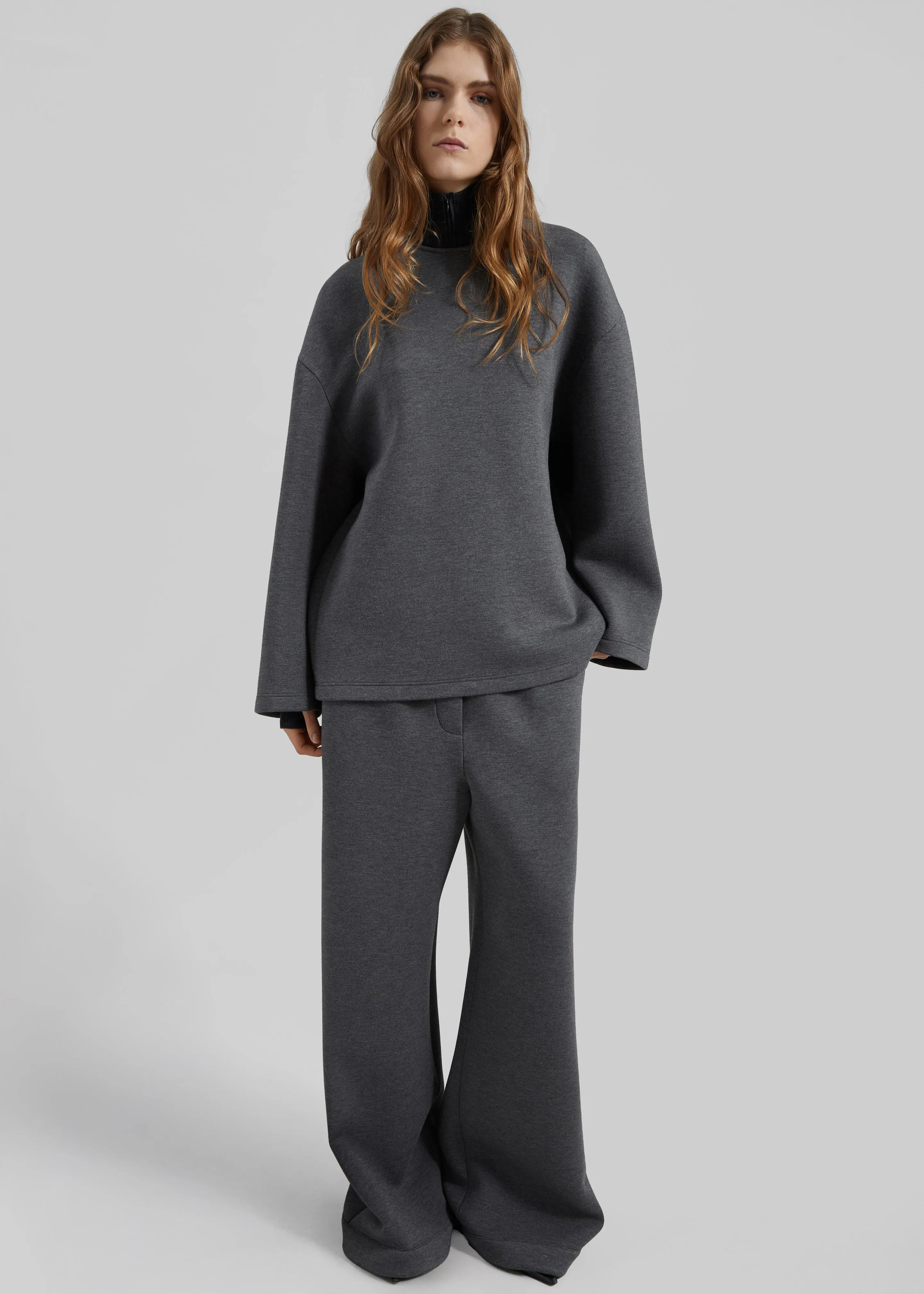 Delancey Long Sleeve Neoprene Top - Dark Grey sold by Frankie Shop product image thumbnail 5