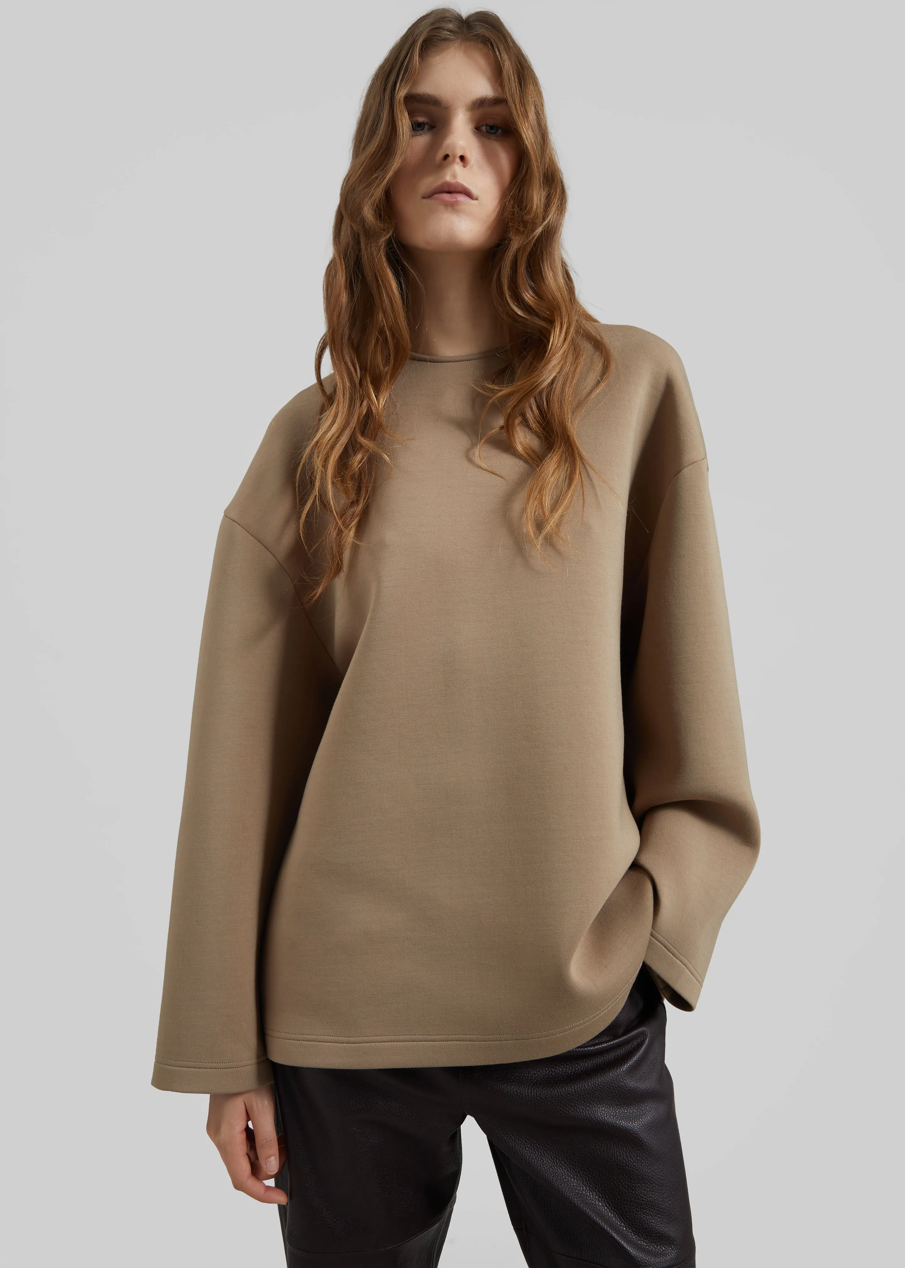 Delancey Long Sleeve Neoprene Top - Camel sold by Frankie Shop product image thumbnail 4