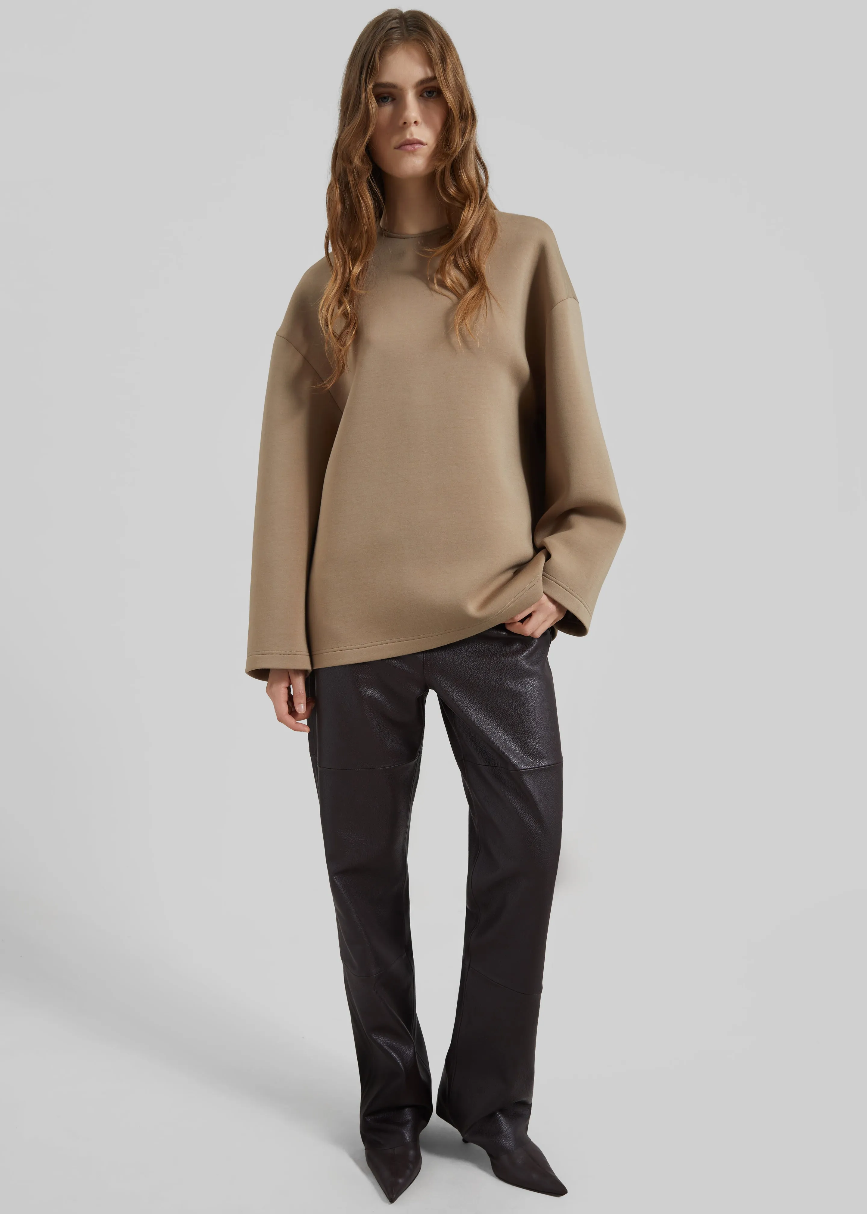 Delancey Long Sleeve Neoprene Top - Camel sold by Frankie Shop product image thumbnail 2